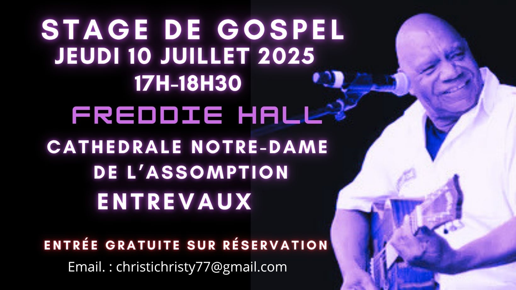 Stage de gospel par Freddie Hall