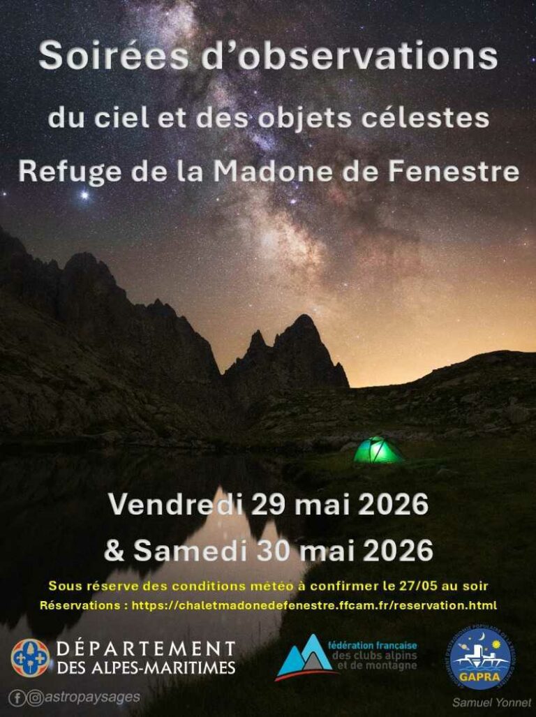 Soir�es d'observations du ciel et des objets c�lestes