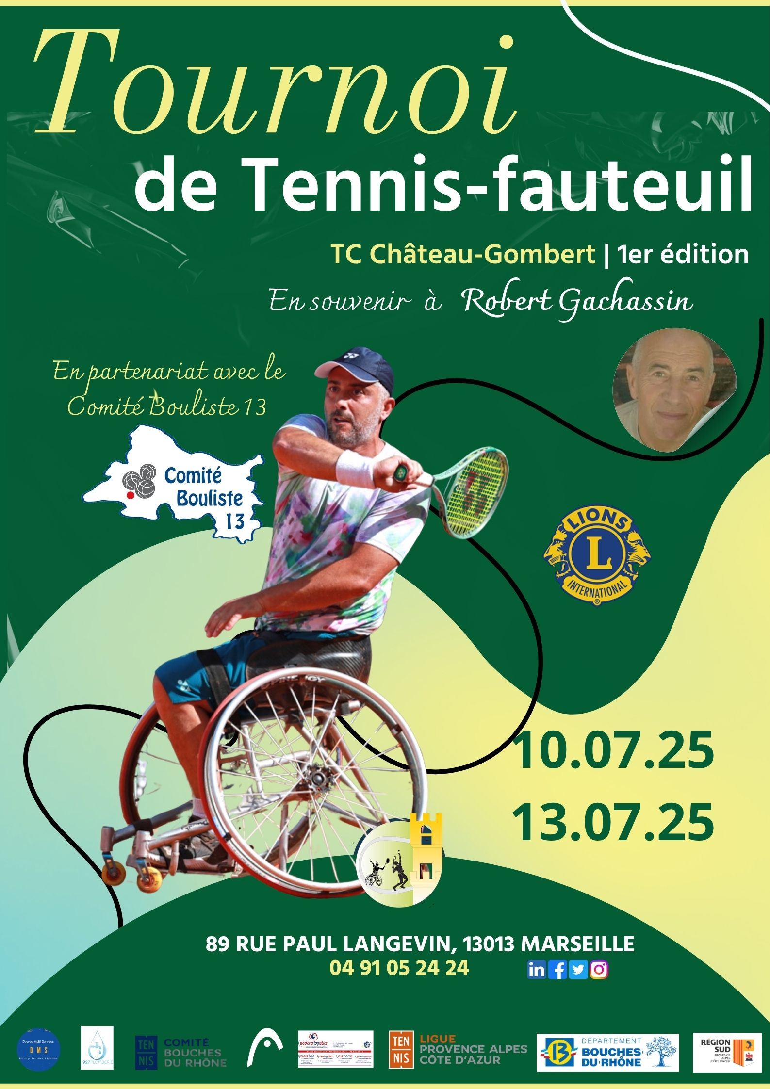 Premire dition du tournoi national de tennis fauteuil