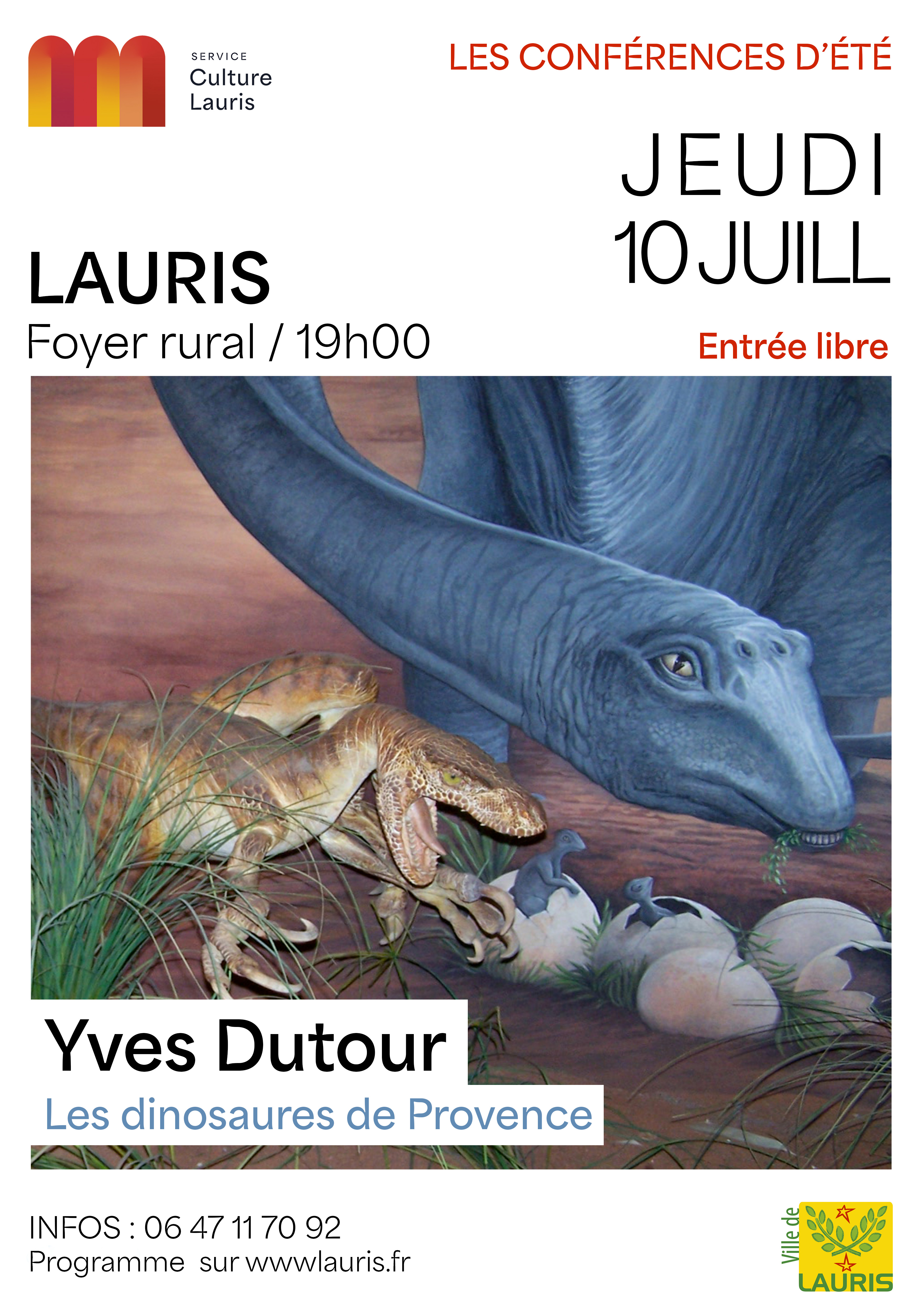Les dinosaures de Provence, par Yves Dutour - Confrence