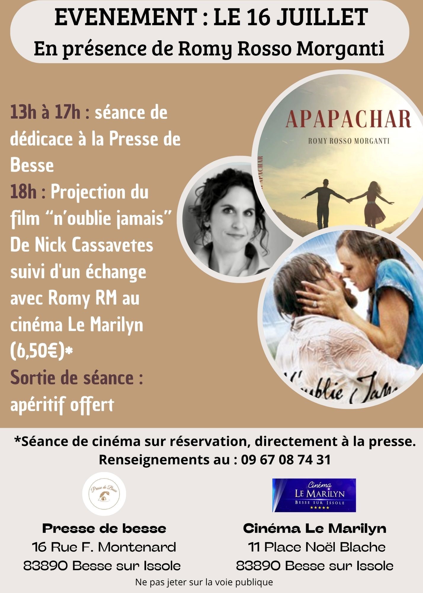 Ddicace, projection de film et change