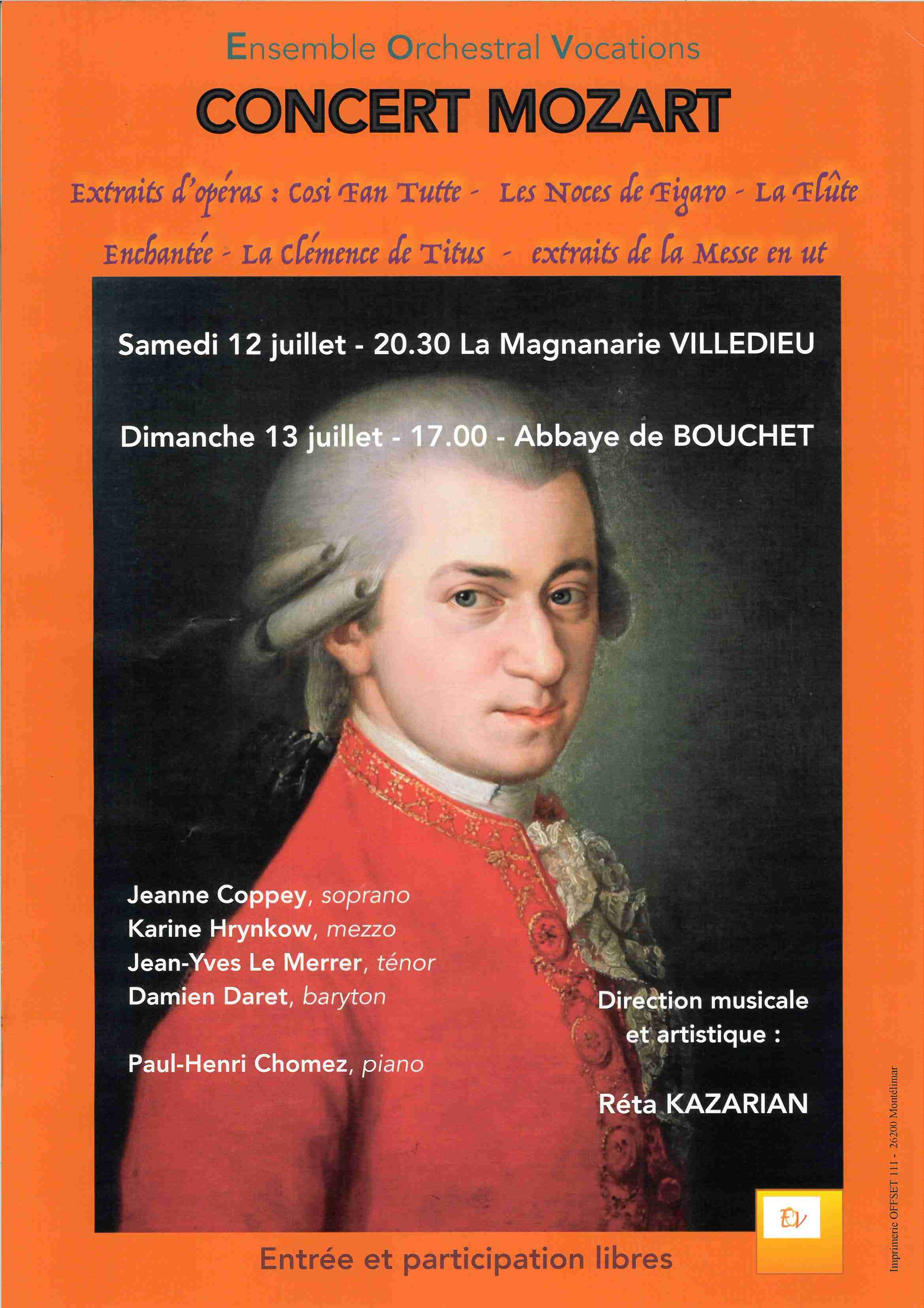 Concert Mozart - Ensemble Orchestral Vocations