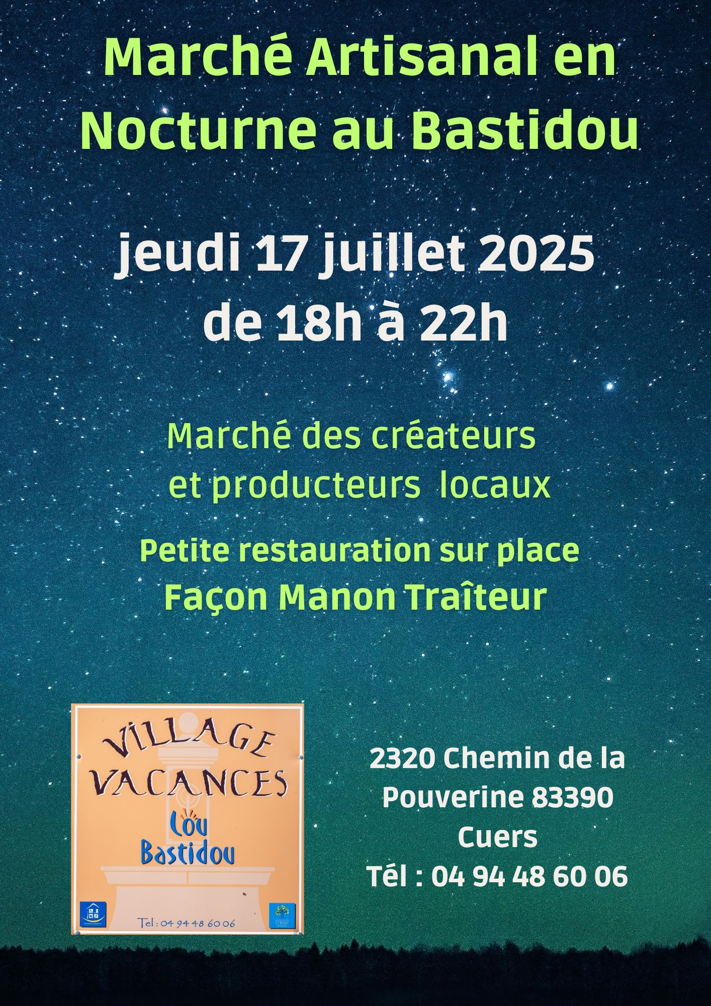 March artisanal en nocturne au Bastidou