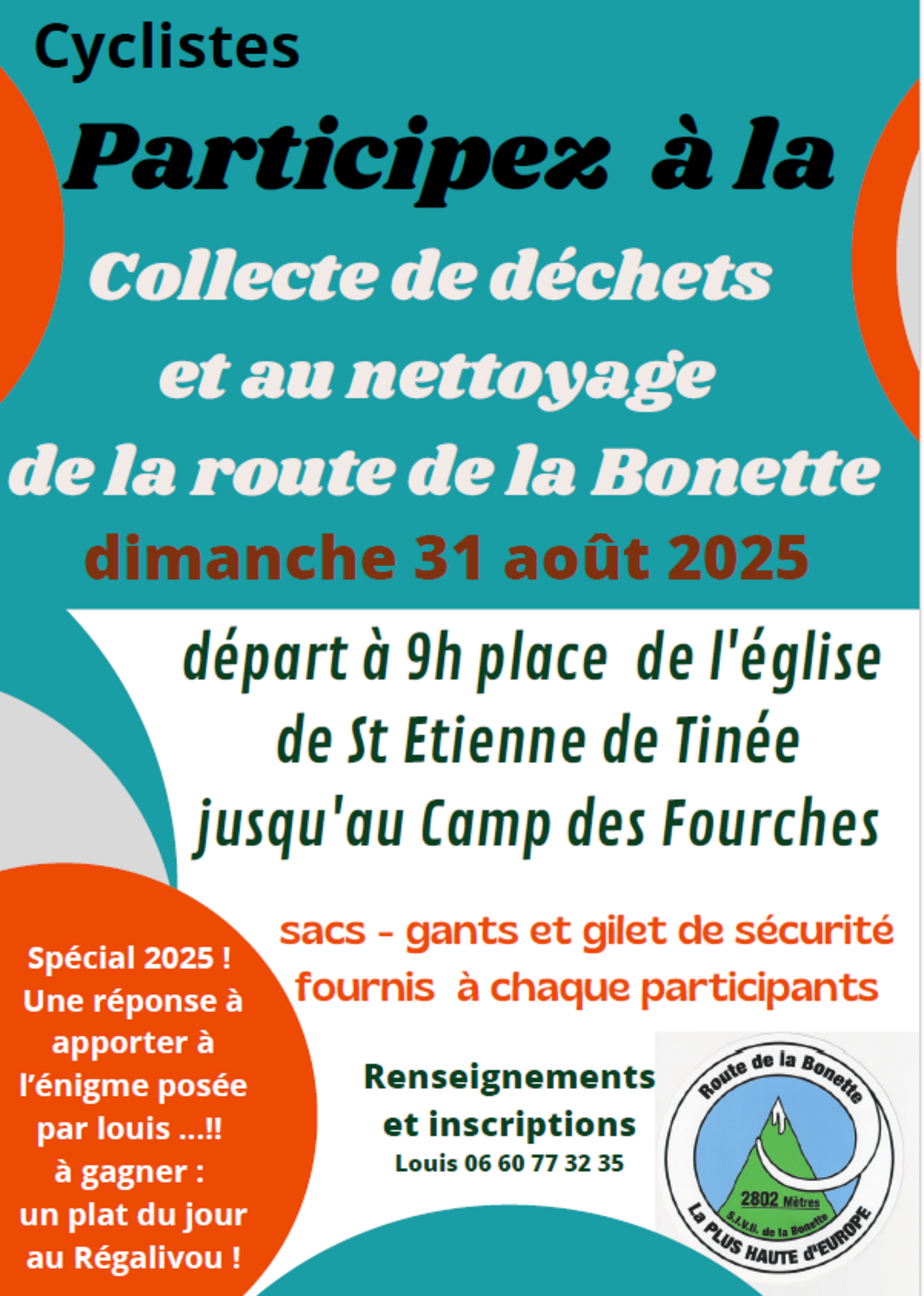 Collecte de dchets Route de la Bonette