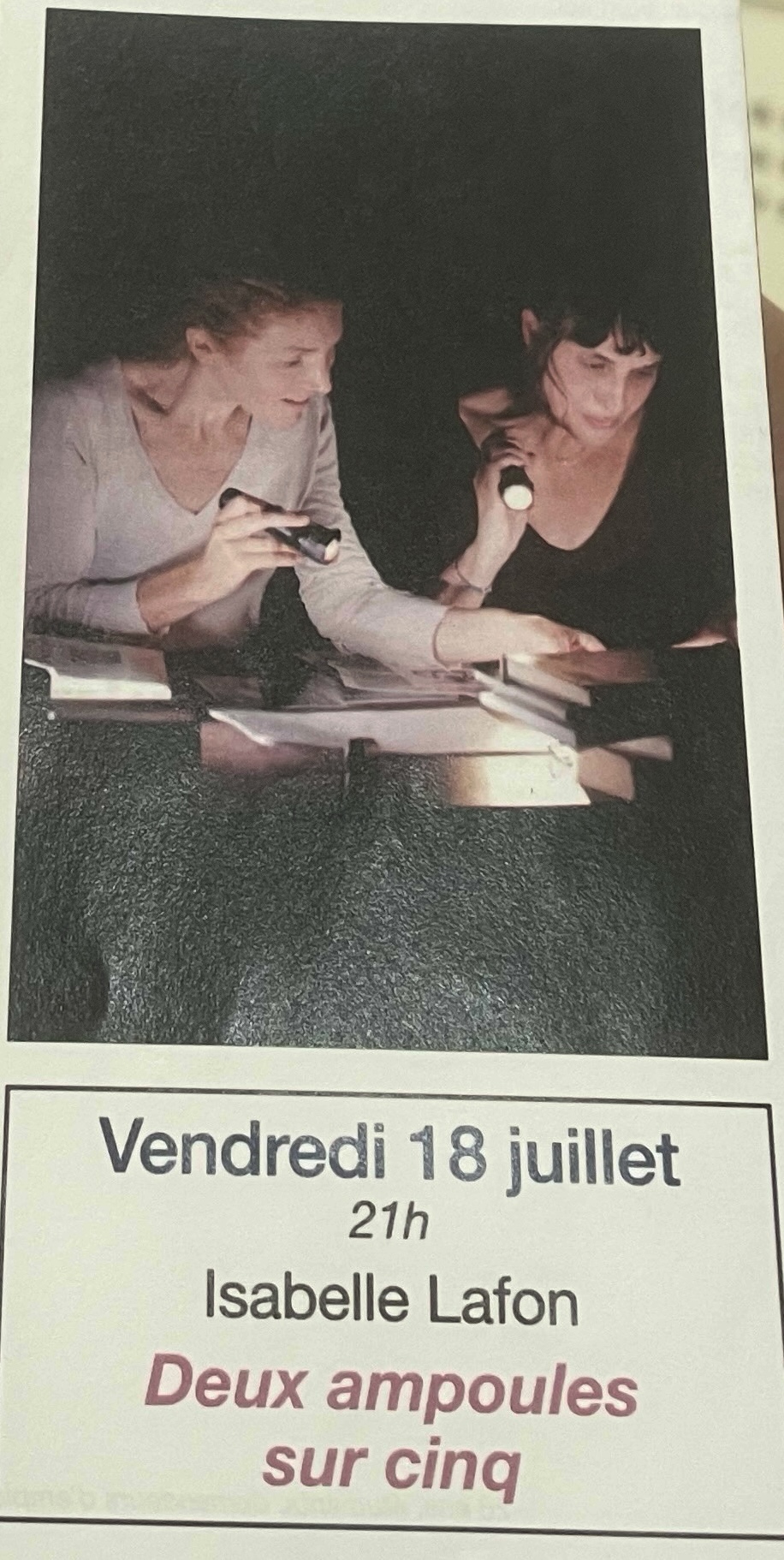 Fabriquer le thtre : Deux ampoules sur cinq