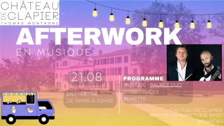 Afterwork en musique au Chteau de Clapier :  Palace Duo.