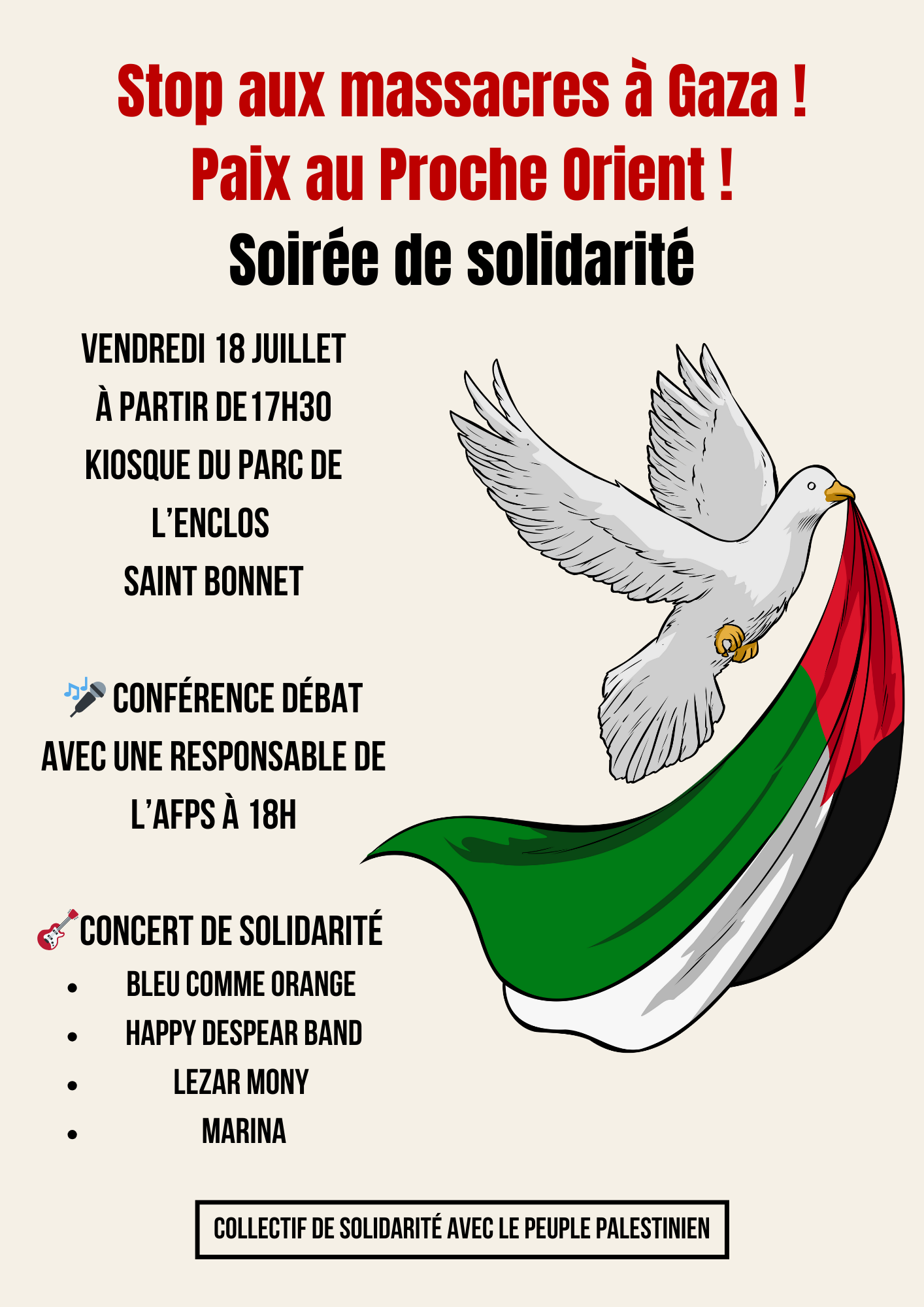 Soire de solidarit avec le peuple Palestinien