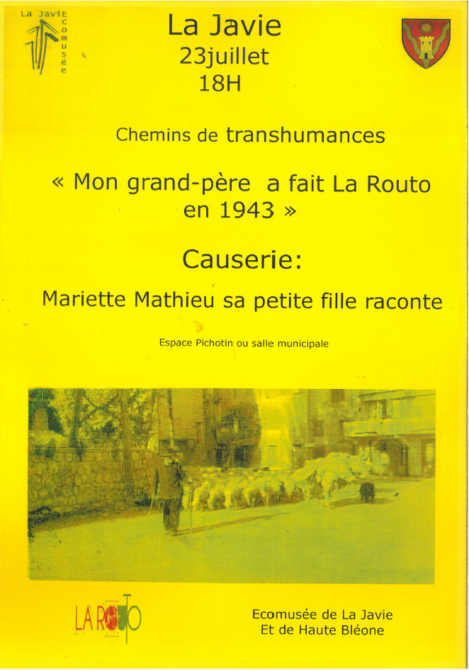 Causerie : Chemins de transhumances
