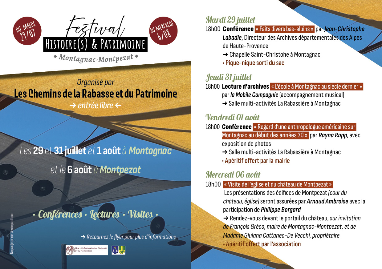 Festival Histoire(s) et Patrimoine de Montagnac Montpezat - Visite de l'glise et du chteau de Montpezat