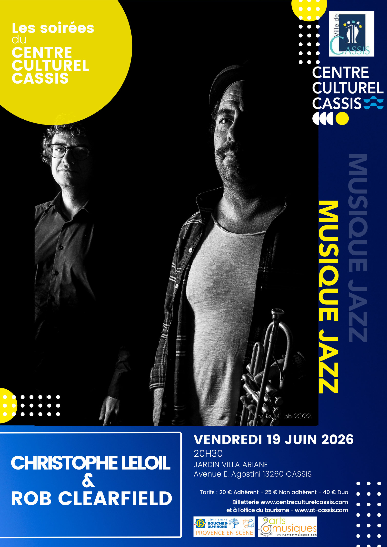 Les Soir�es du Centre Culturel - Musique Jazz : Christophe Leloil & Rob Clearfield