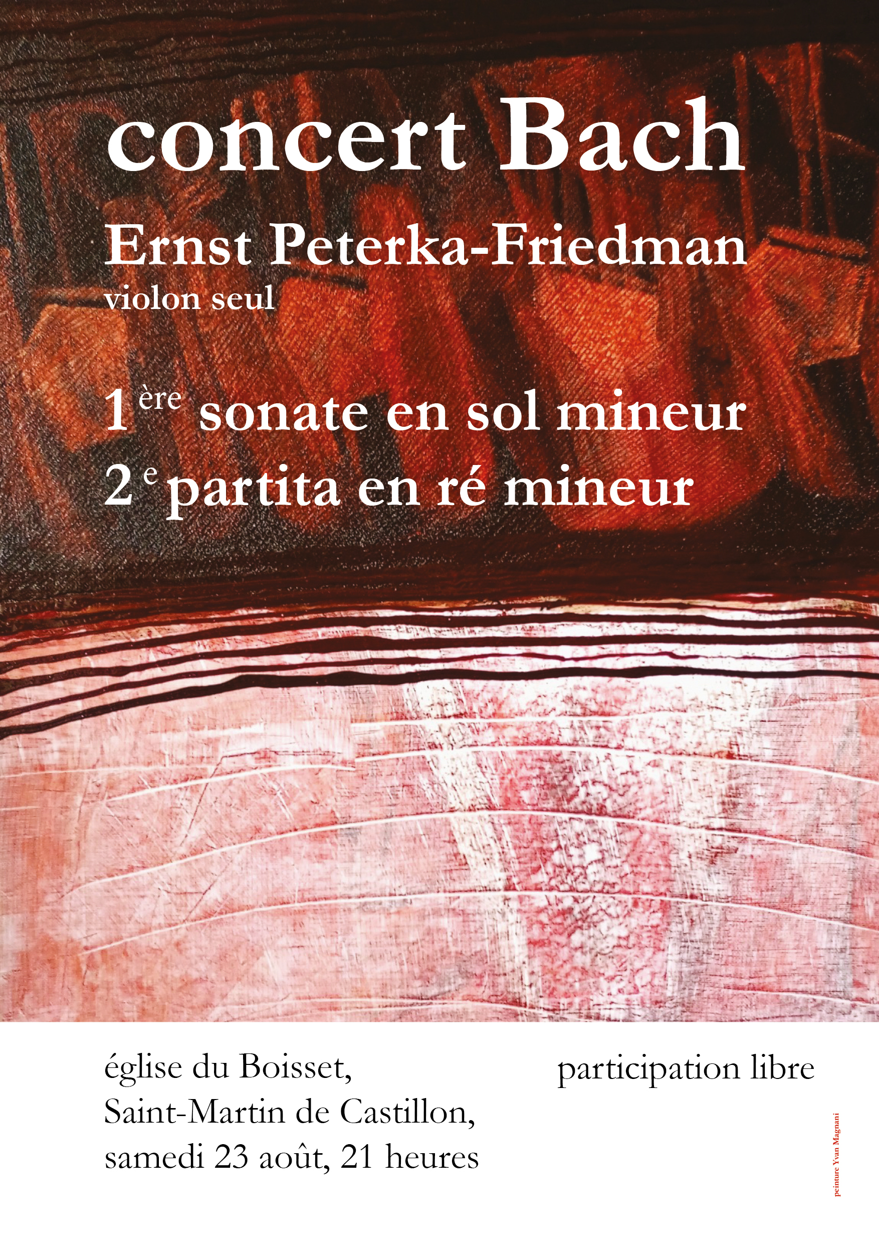 Concert Bach, Ernst PETERKA-FRIEDMAN, violon seul