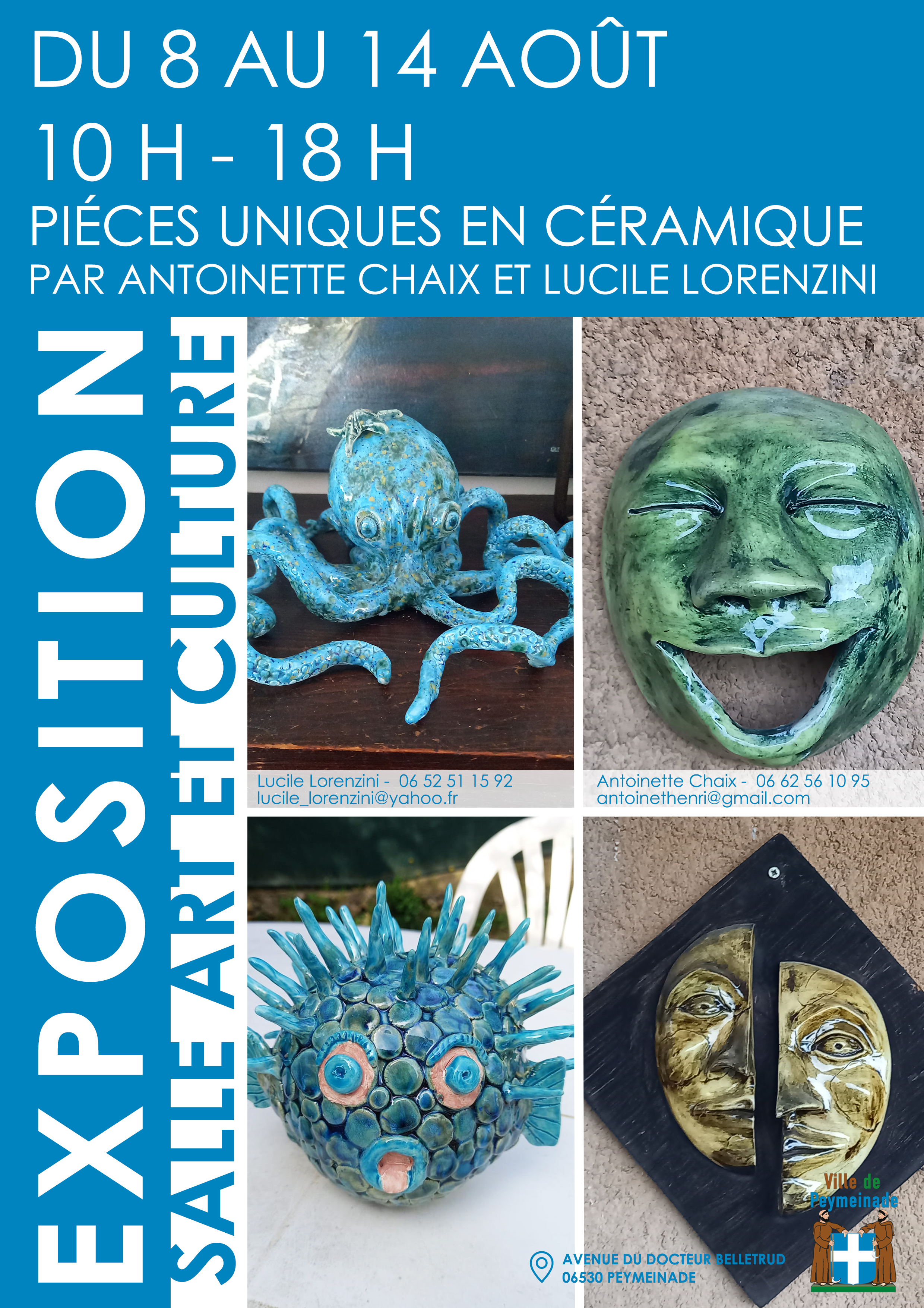 Exposition de pices uniques en cramique