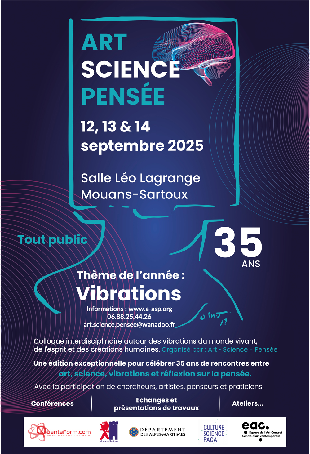 Colloque Art Science Pense 2025 : thme  Vibrations 