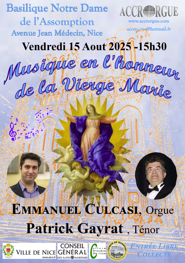 Orgue et Voix - Musique en l'honneur de la Vierge Marie