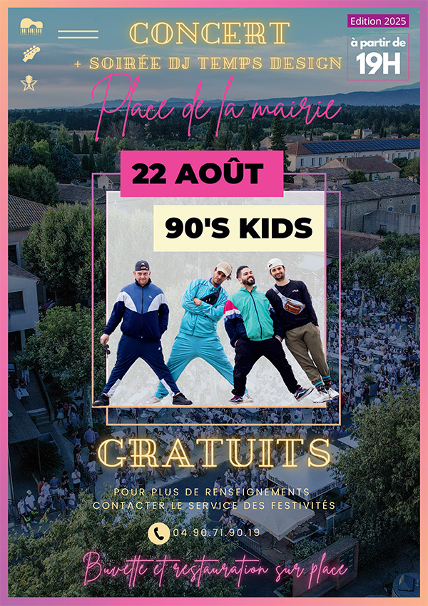 Concert 90s kids + Soire DJ Temps Design