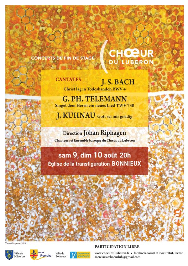 Concert BACH, Telemann, Kuhnau- Le Choeur du Luberon