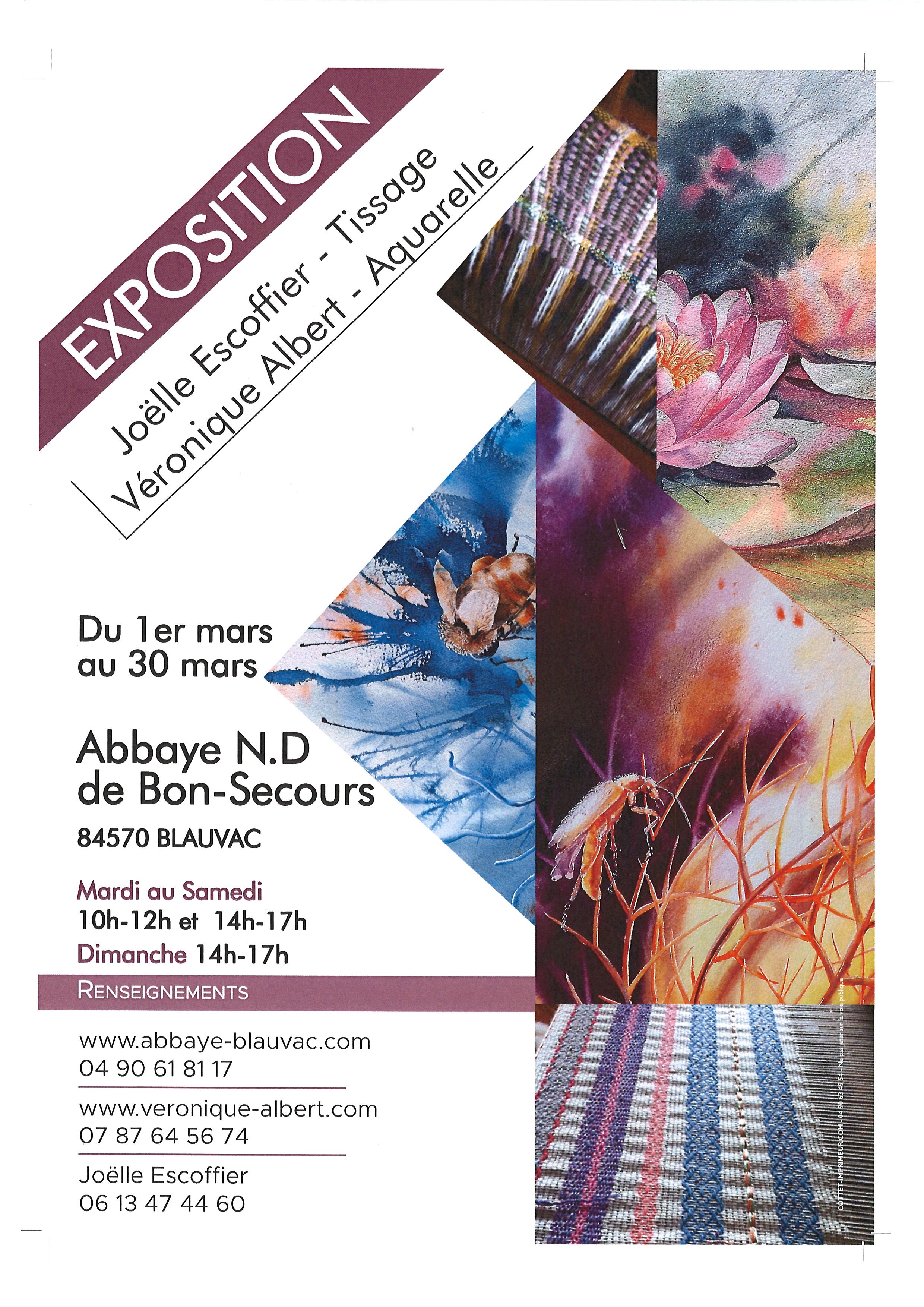 Exposition de tissage et d'aquarelle � l'Abbaye de Blauvac