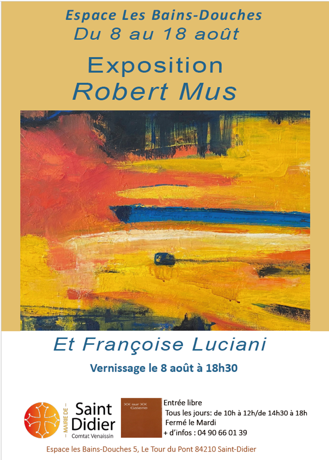 Exposition des peintures de Robert Mus et de Franoise Luciani