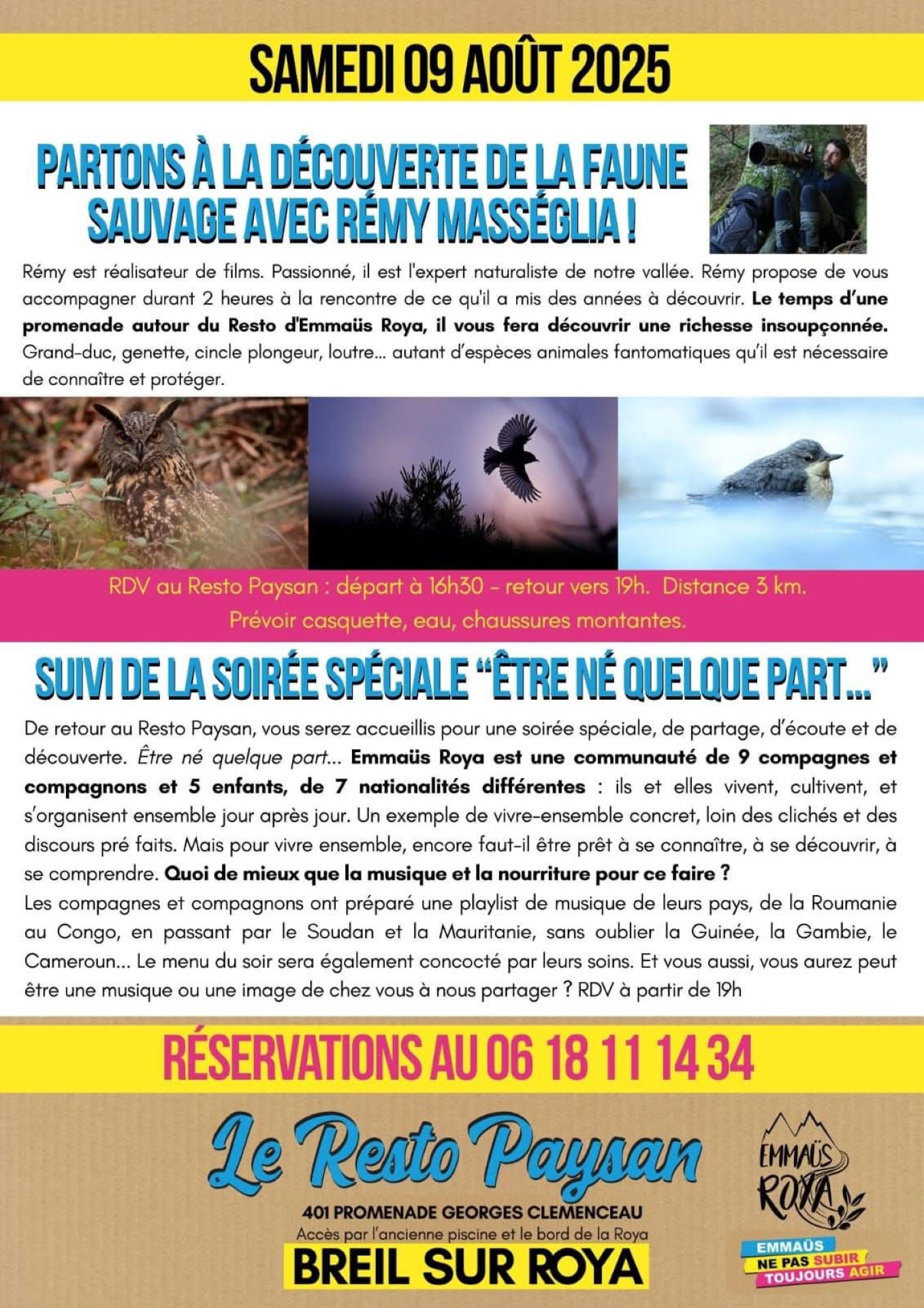 Dcouverte de la faune sauvage avec Rmy Massglia