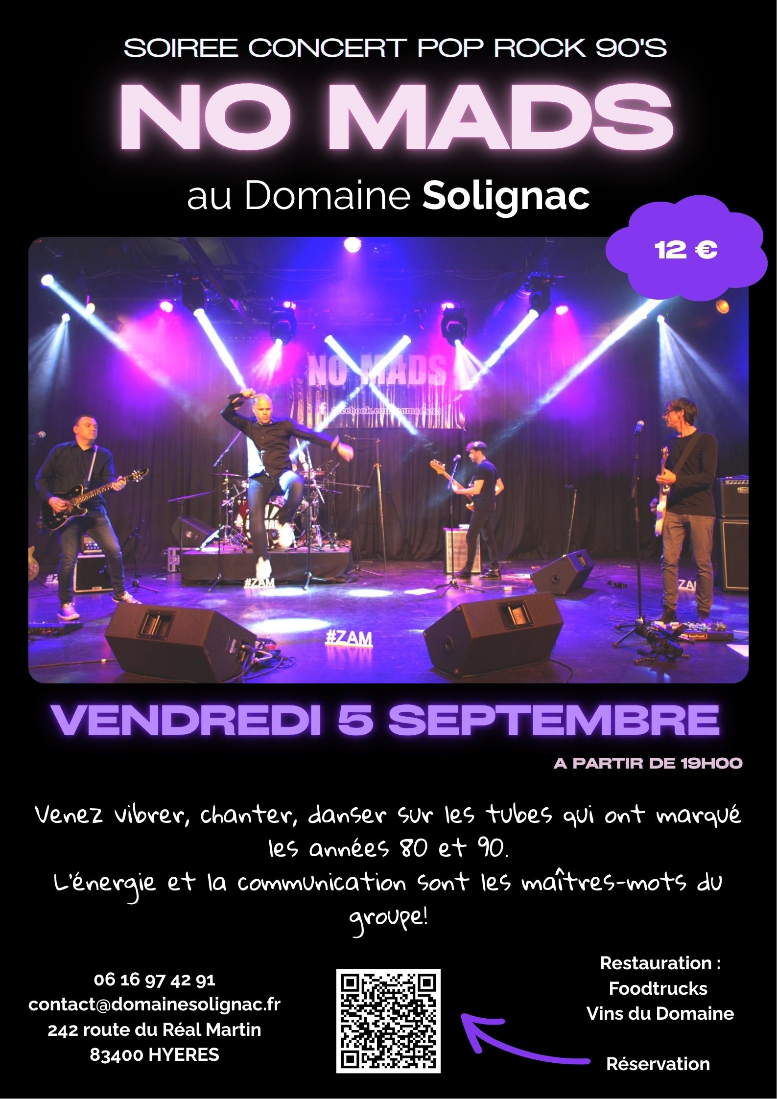 Soire avec les No Mads au domaine Solignac