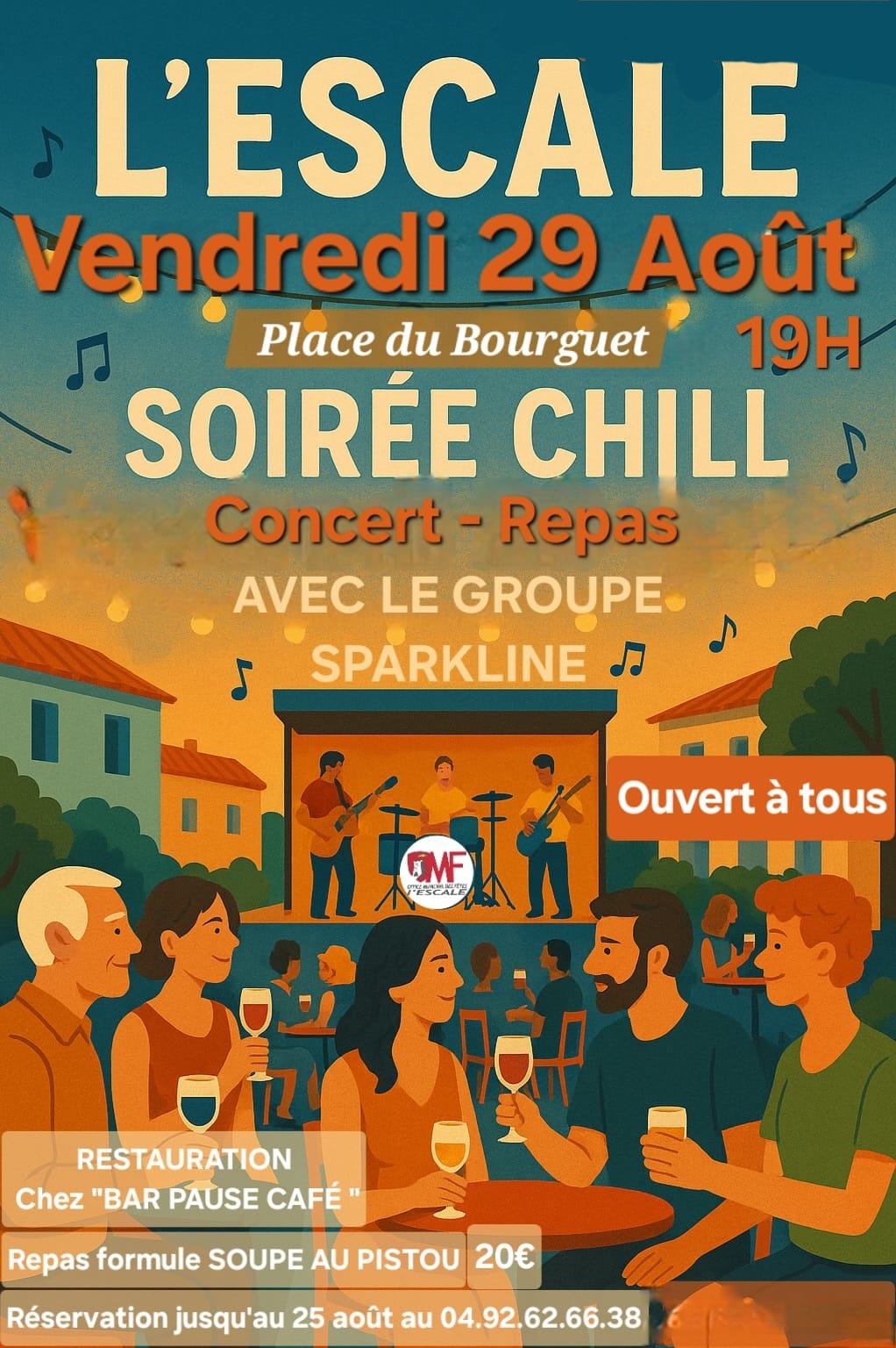 Soire chill : concert et repas