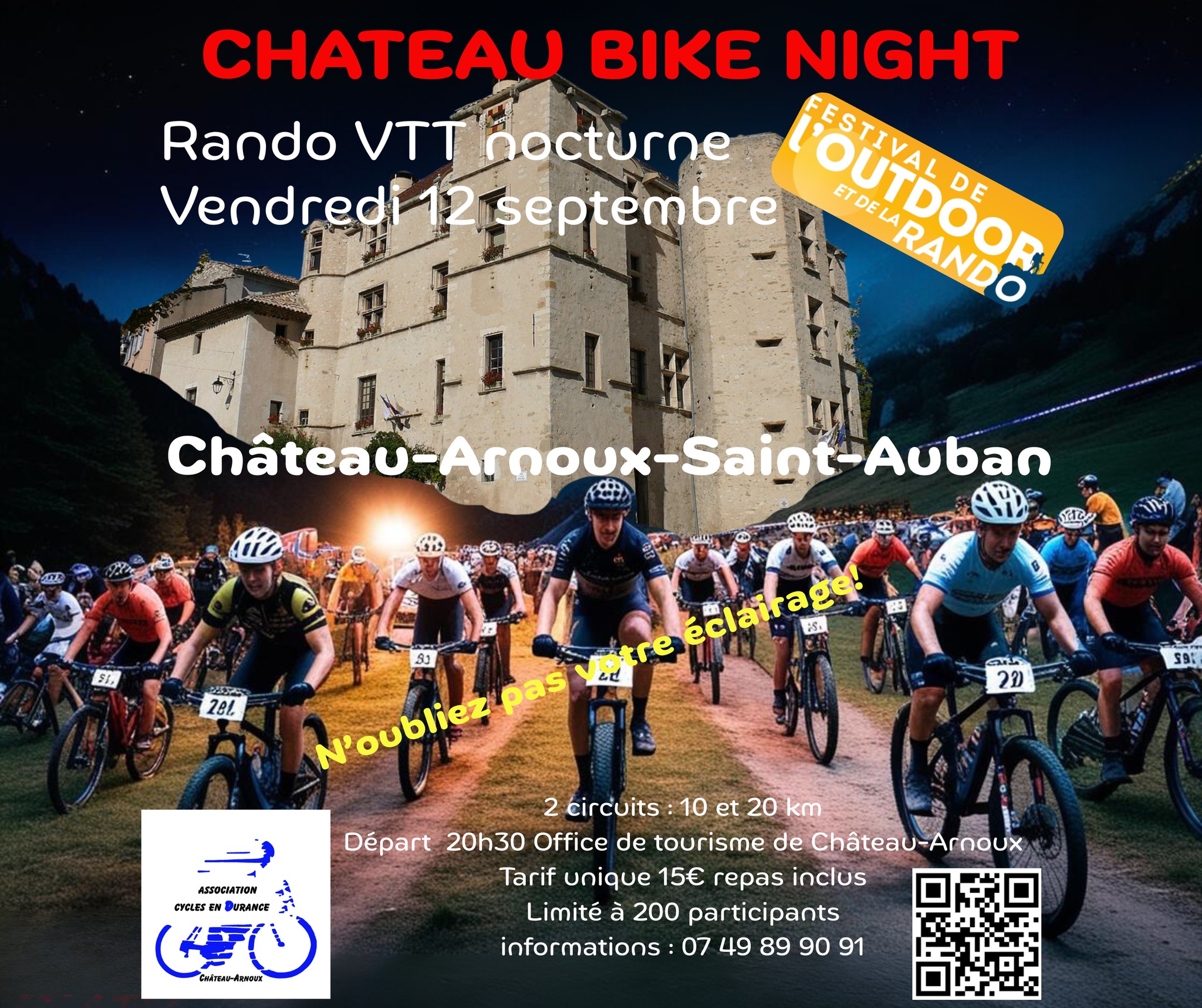 Rando vtt : Chteau by night