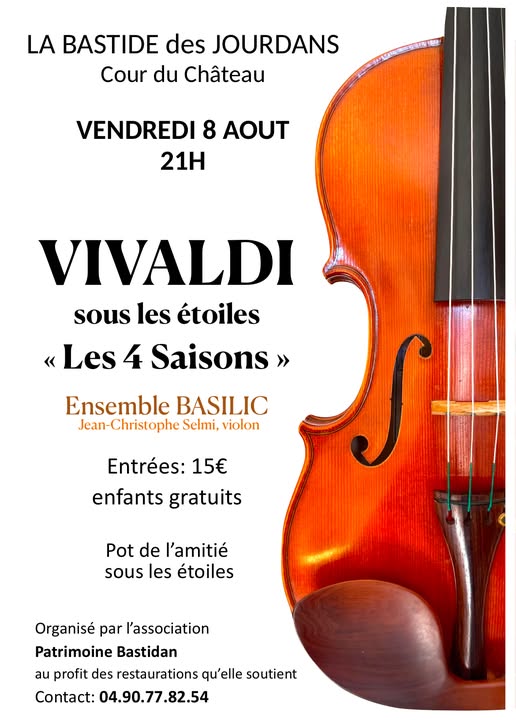 Concert Vivaldi sous les toiles  La Bastide des Jourdans