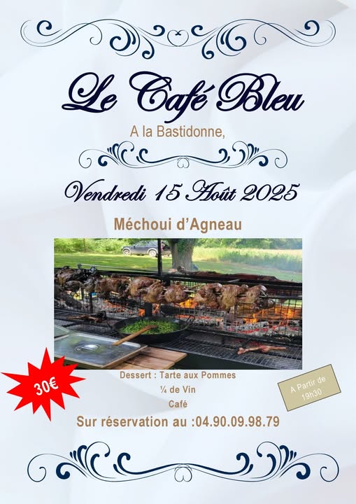 Mechoui d' agneau au caf bleu  La Bastidonne