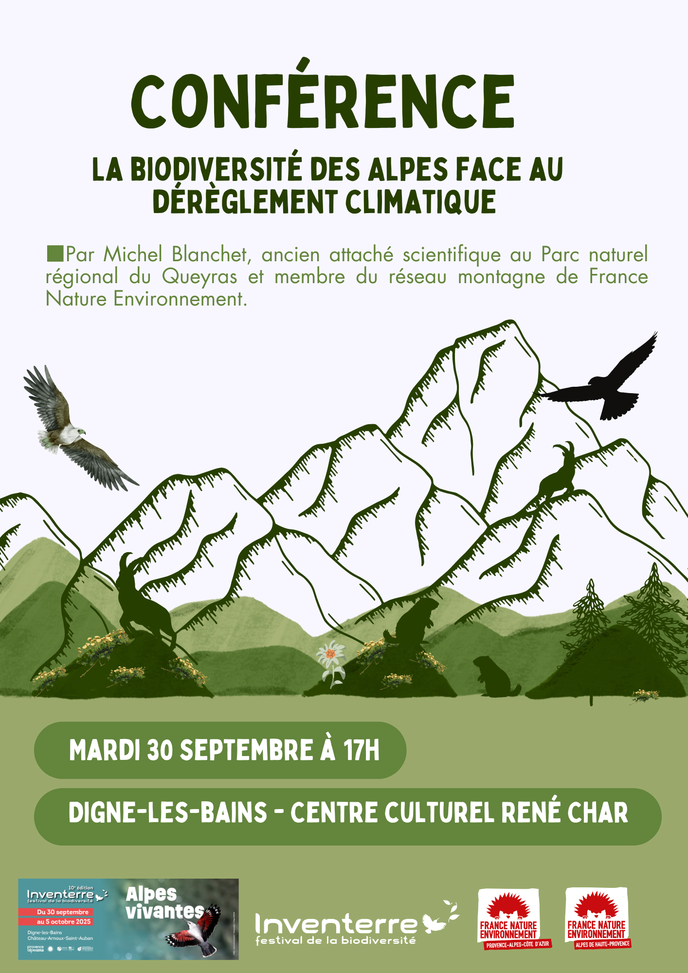 Confrence : La biodiversit des Alpes face au drglement climatique