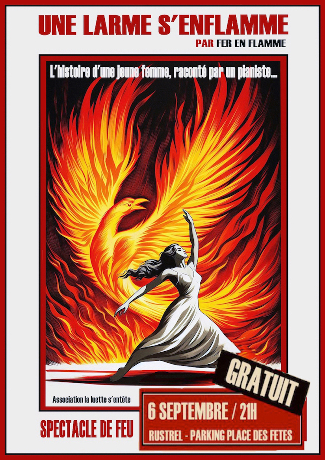 Une larme s'enflamme