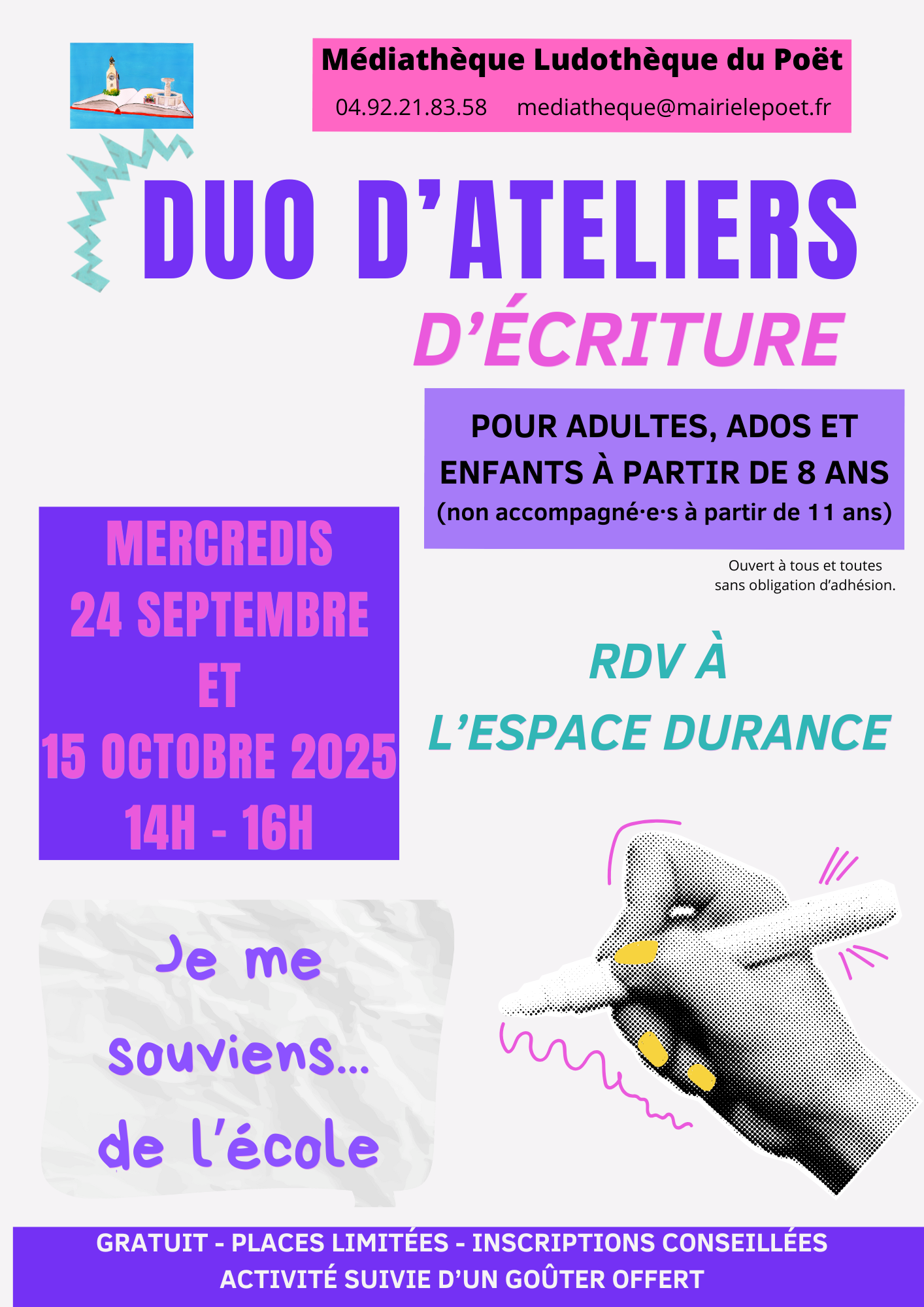 Duo d'ateliers d'criture