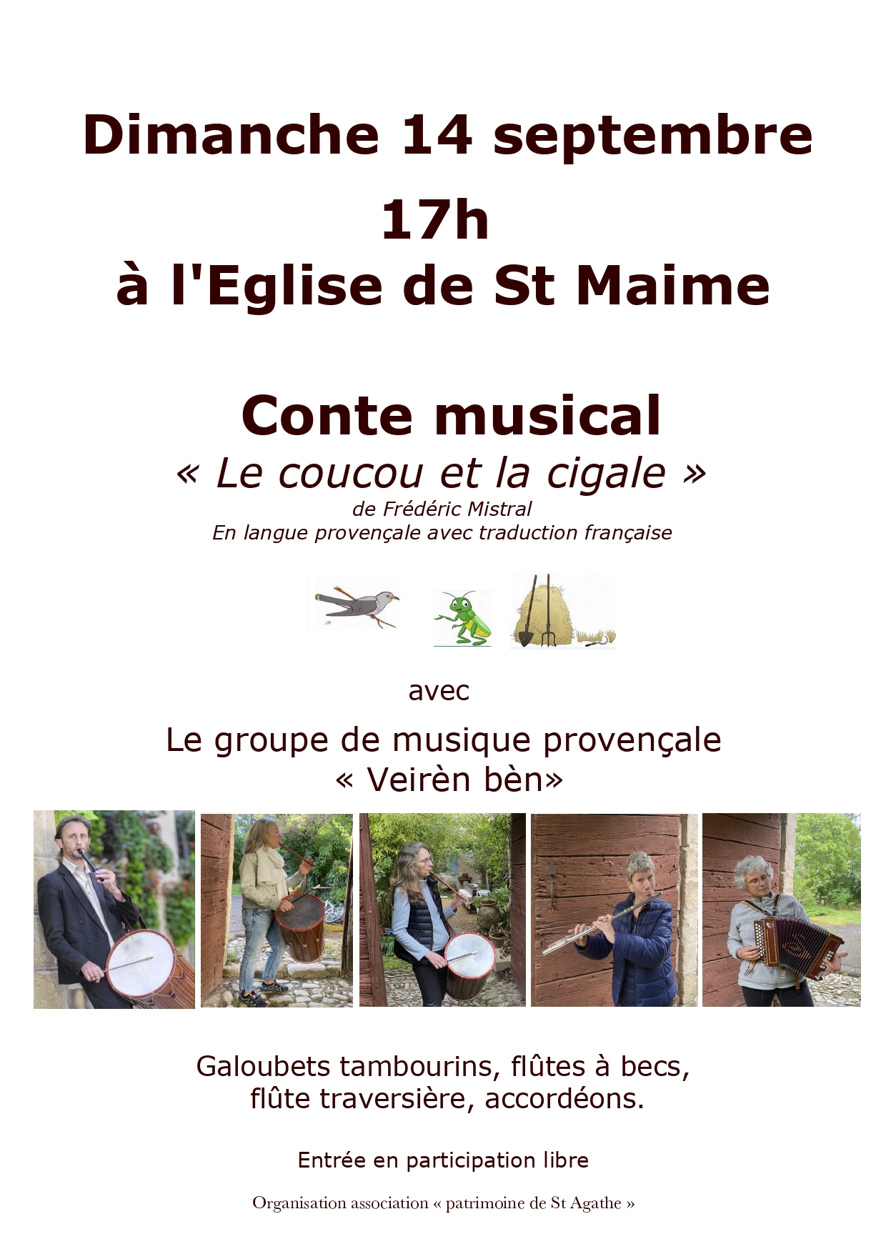 Conte musical << le coucou et la cigale >> de Frdric Mistral