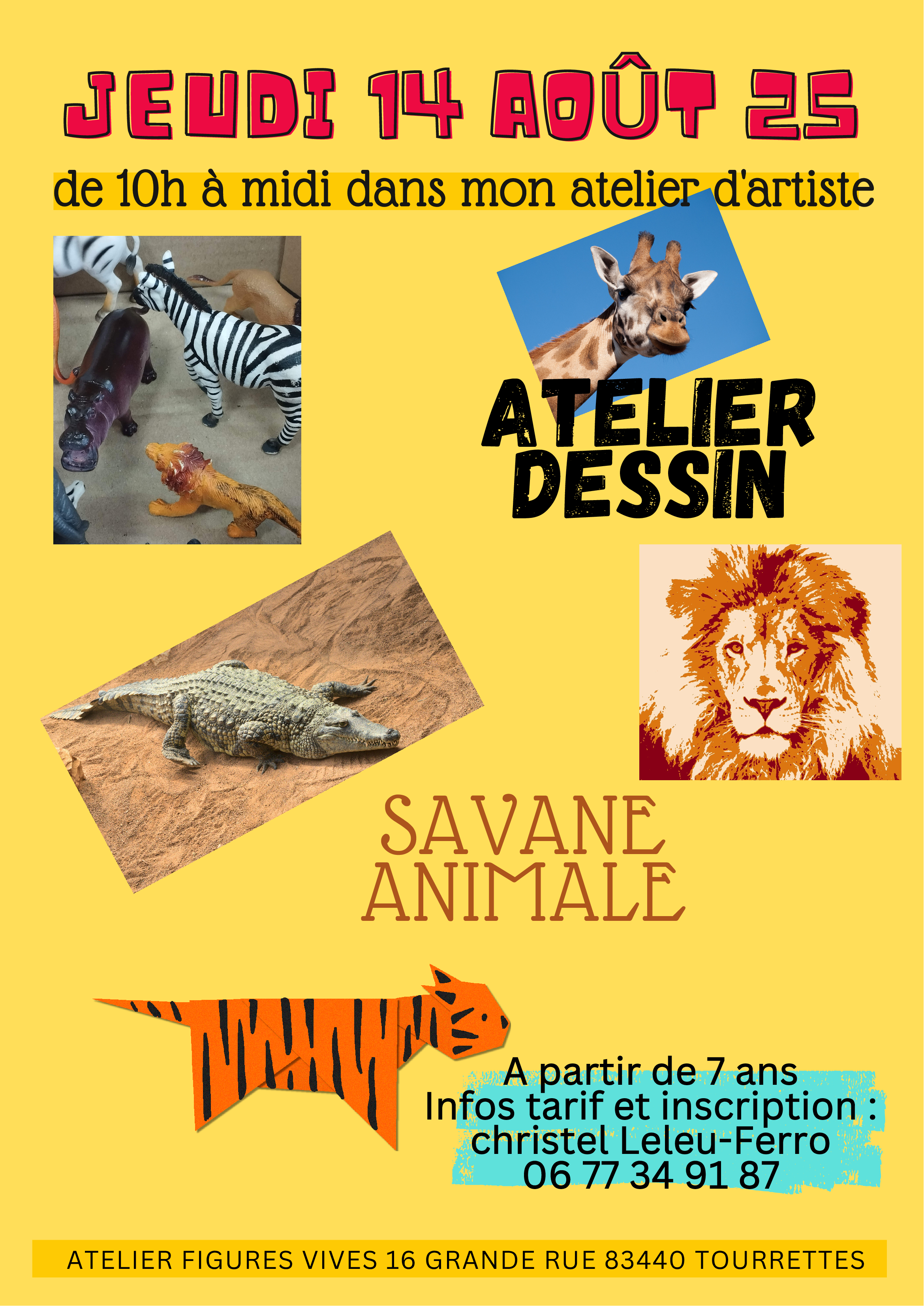 Atelier Dessin sur la savane animale