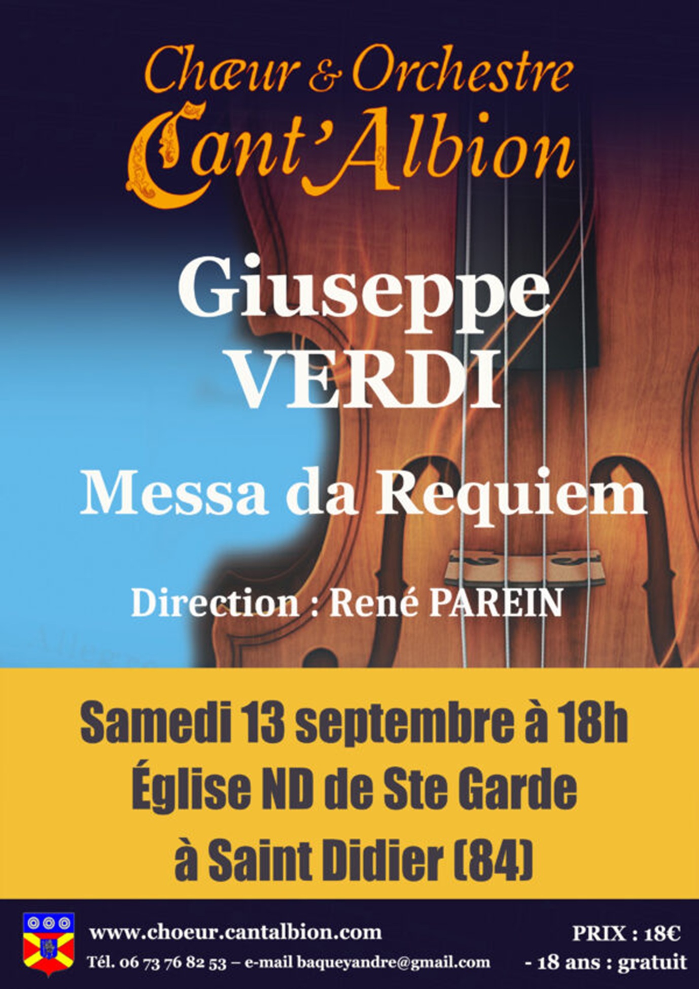 Chur et orchestre Cant'Albion : Giuseppe Verdi