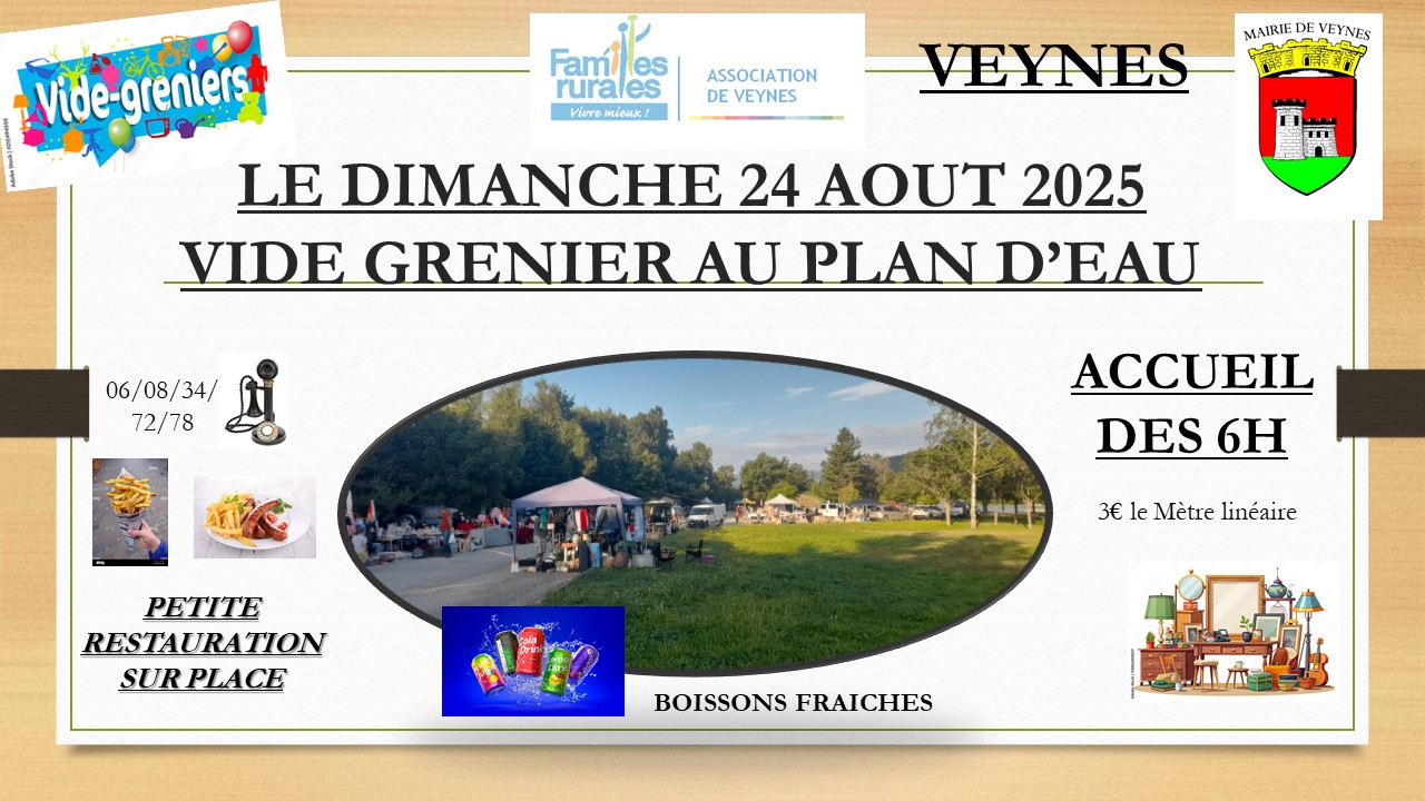 Vide grenier au plan d'eau