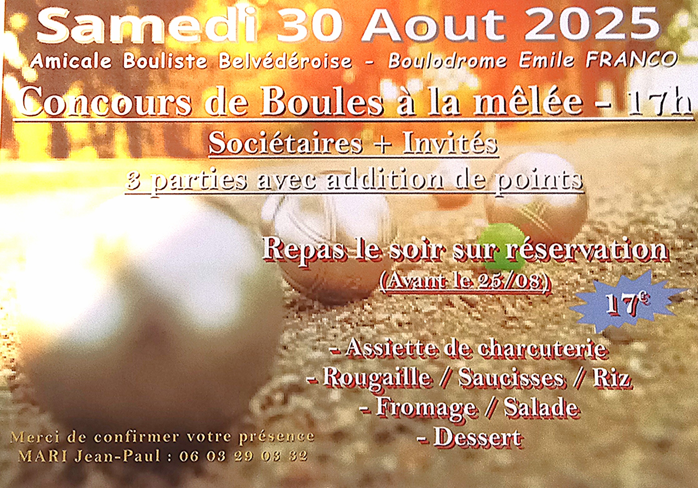 Concours de boules  la mle