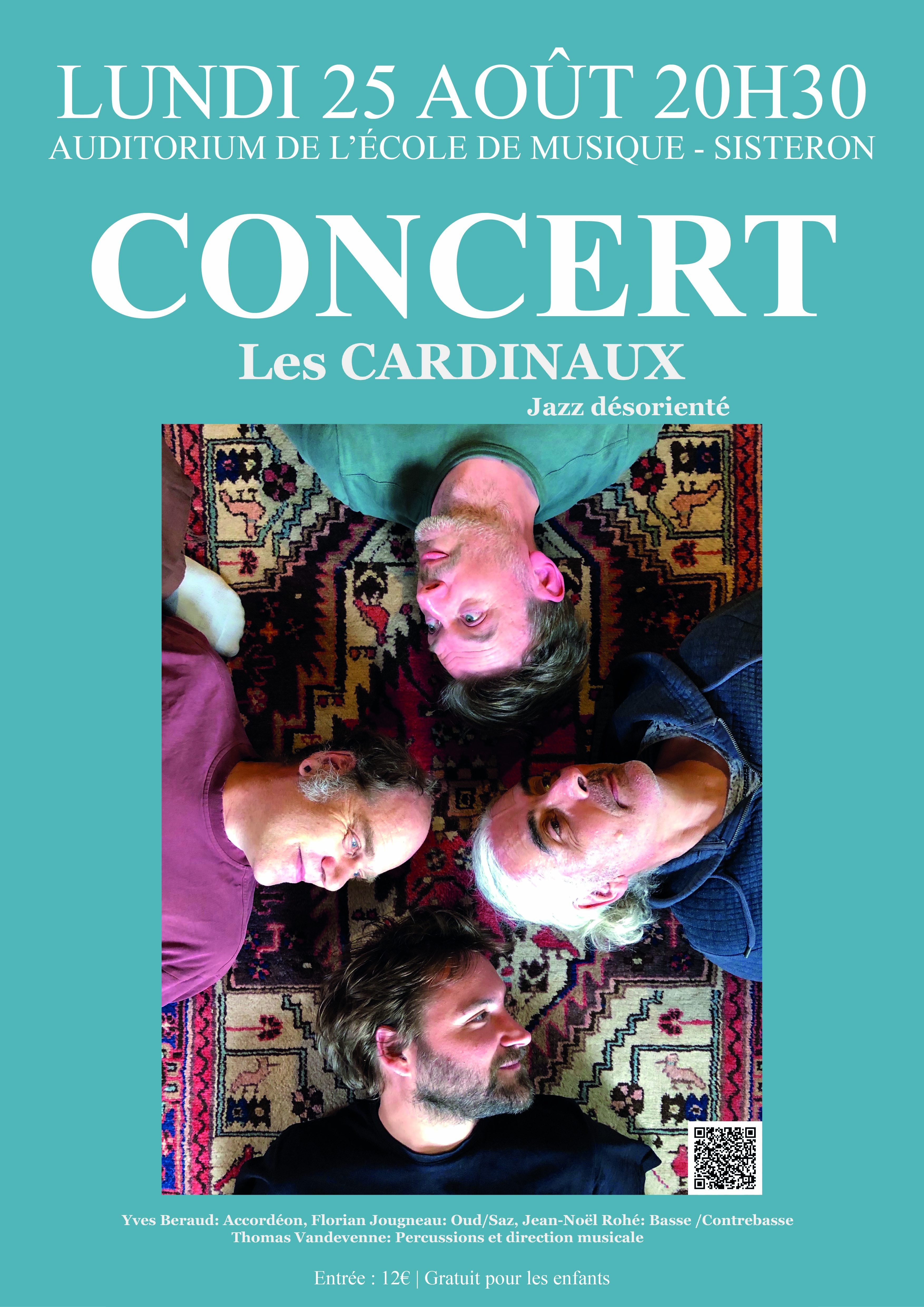 Concert de jazz dsorient par Les Cardinaux