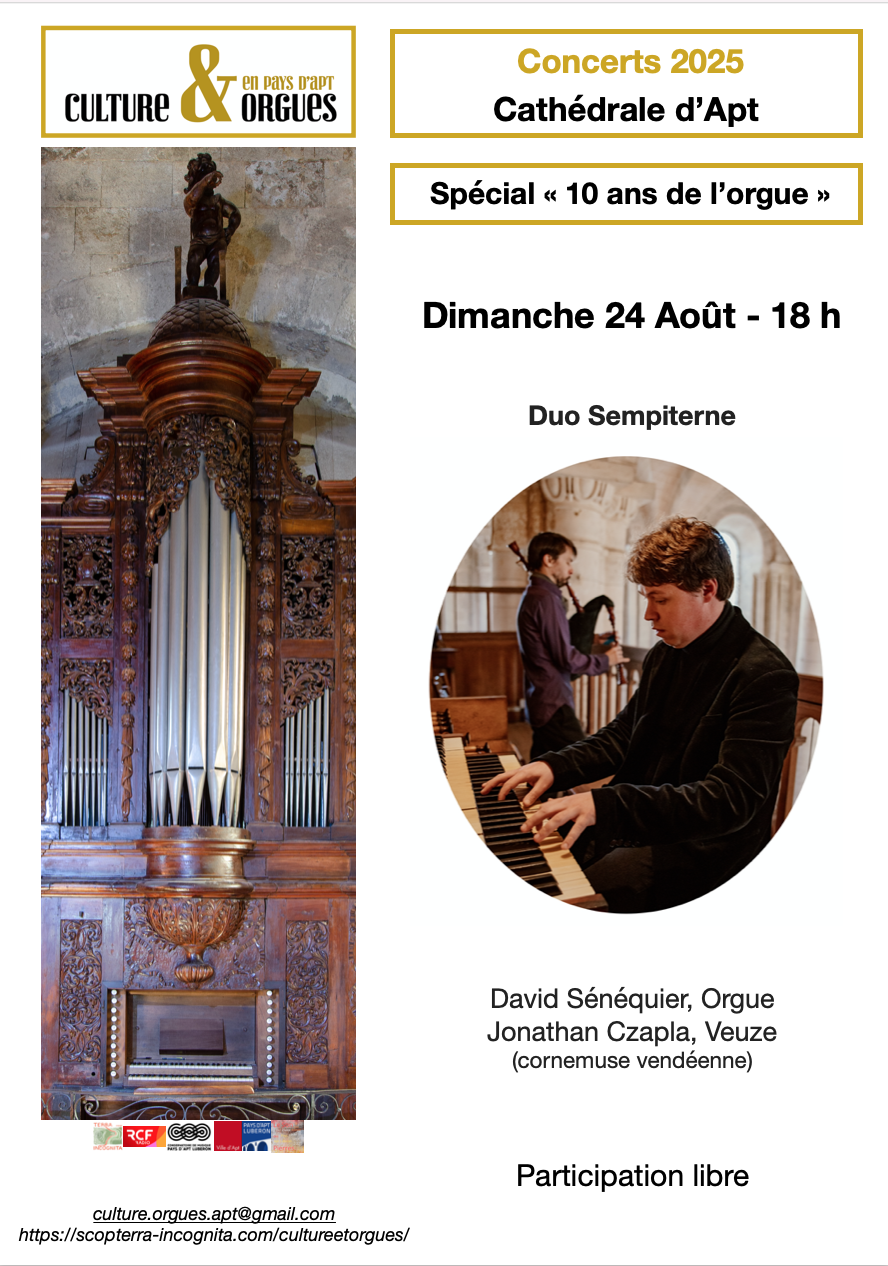 Concert Culture er orgues en Pays d'Apt