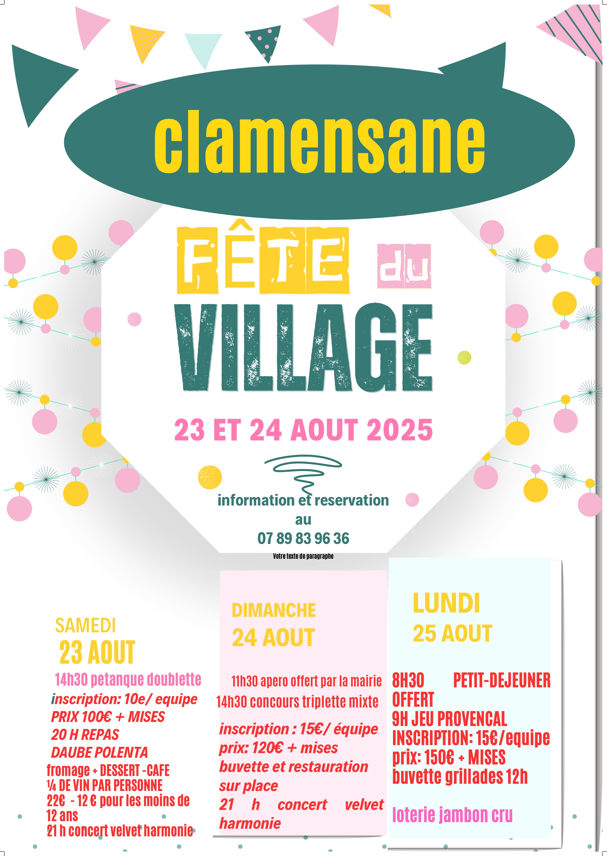 Fte du village de Clamensane