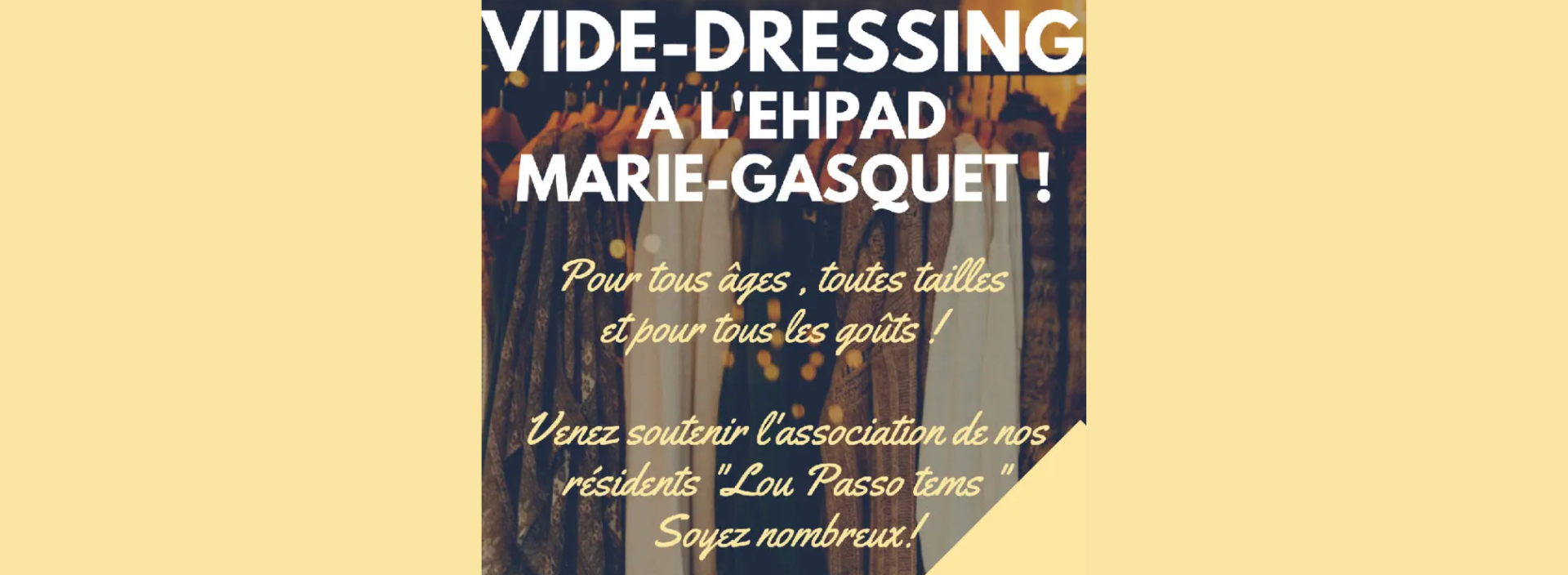 Vide-dressing  l'EHPAD Marie-Gasquet