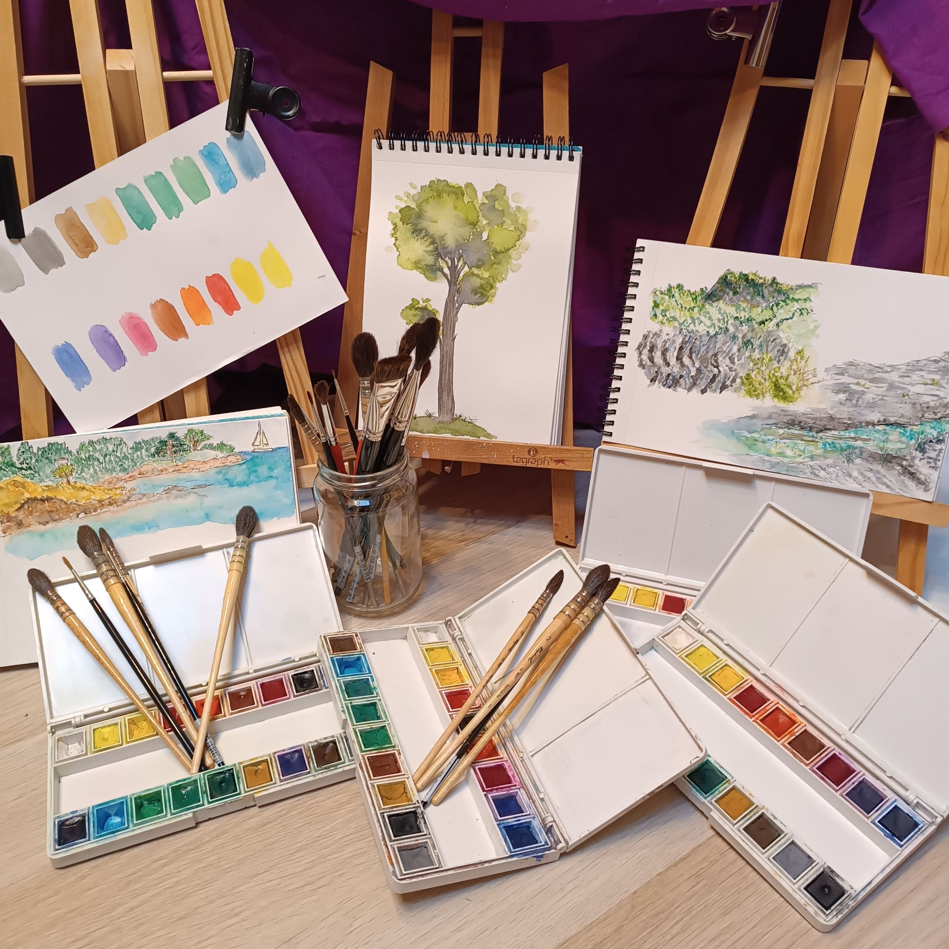 Atelier Aquarelle dans la nature