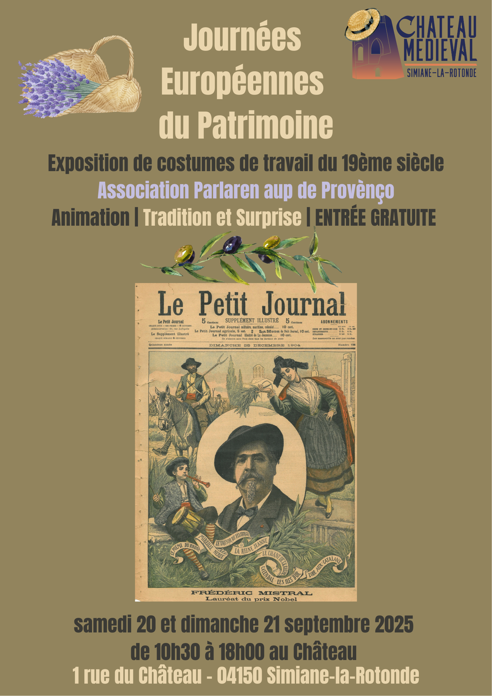 Exposition  de costumes de travail du 19me sicle : Journes Europennes du Patrimoine