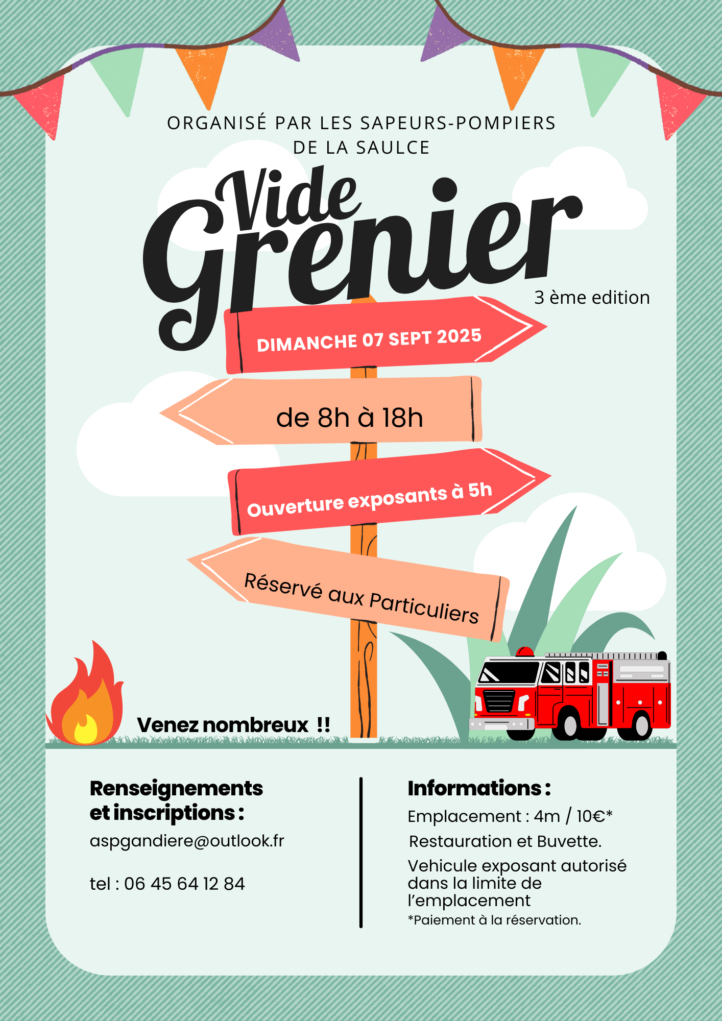 Vide Grenier des Sapeurs Pompiers de Gandire