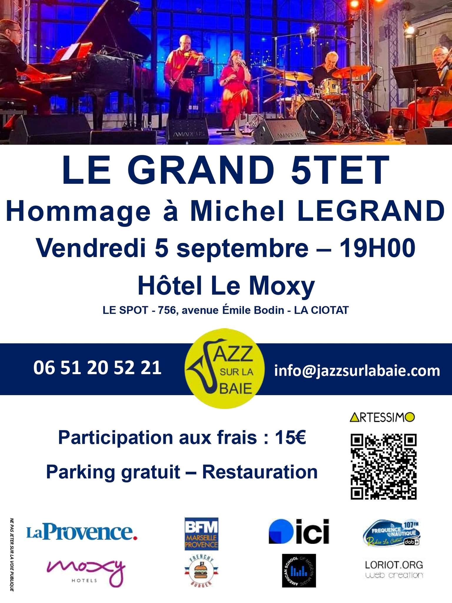 Concert du Grand 5tet en hommage  Michel Legrand