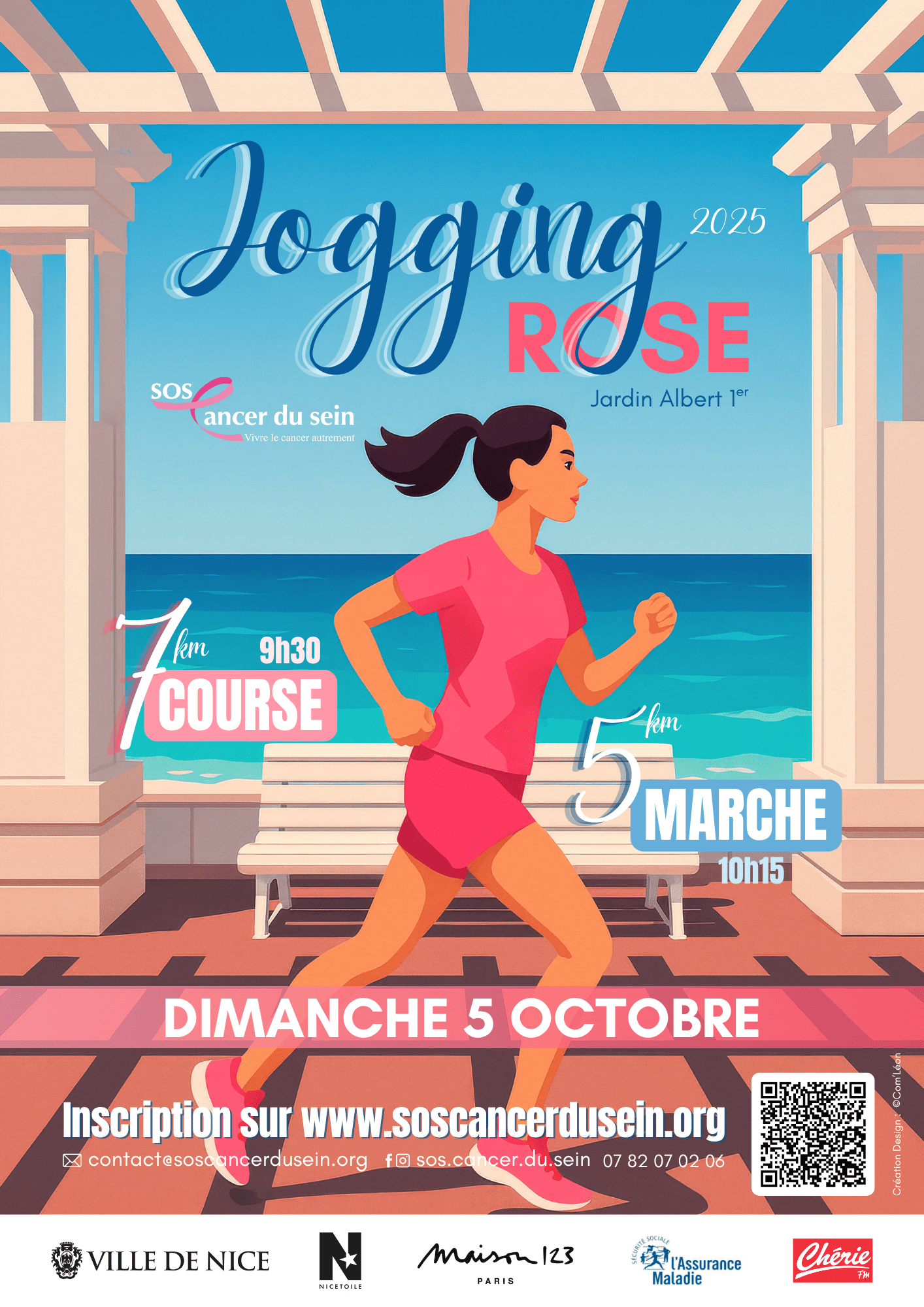 Jogging Rose et Marche Rose