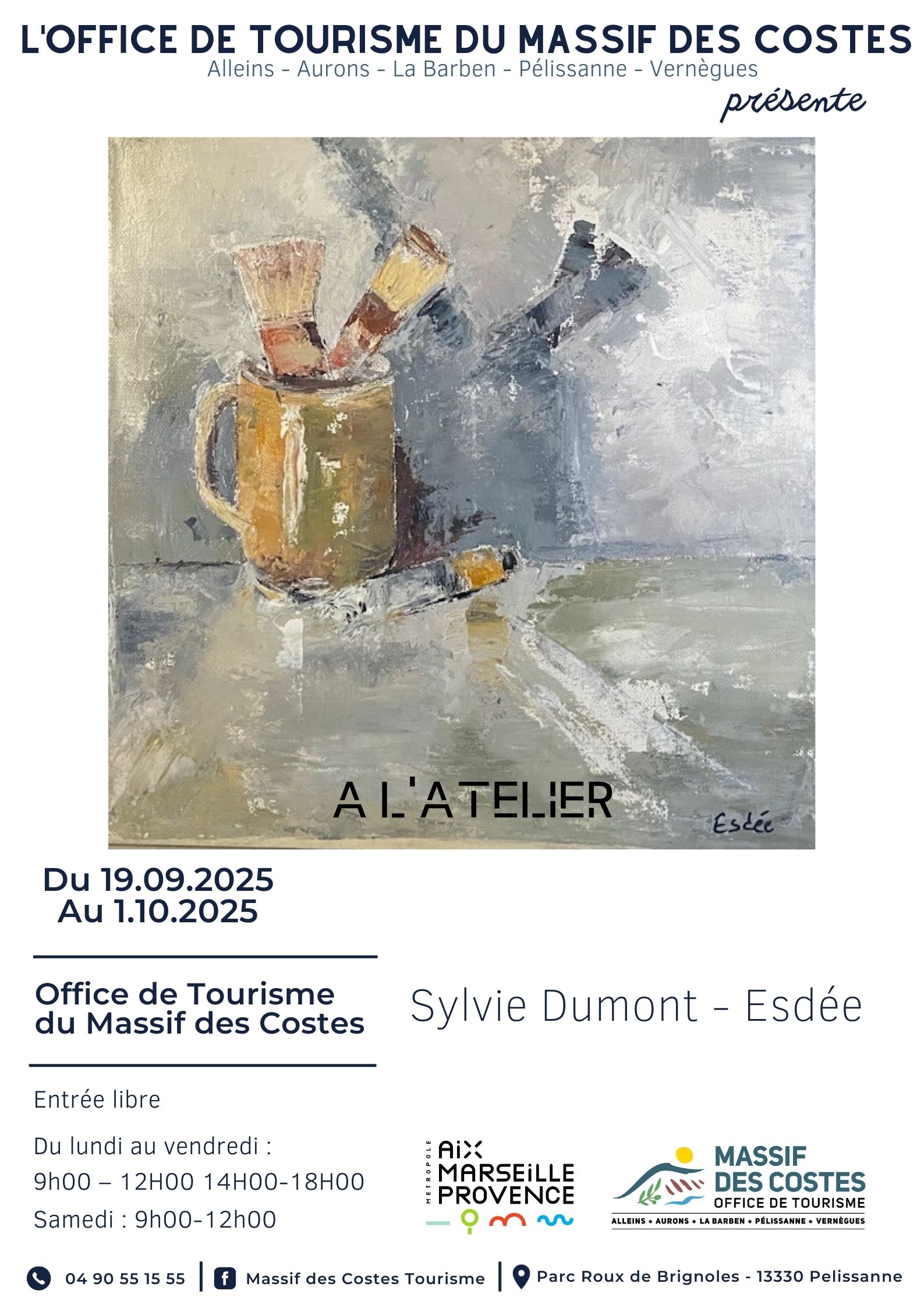 A l'atelier - Exposition de peintures de Sylvie Dumont - Esde