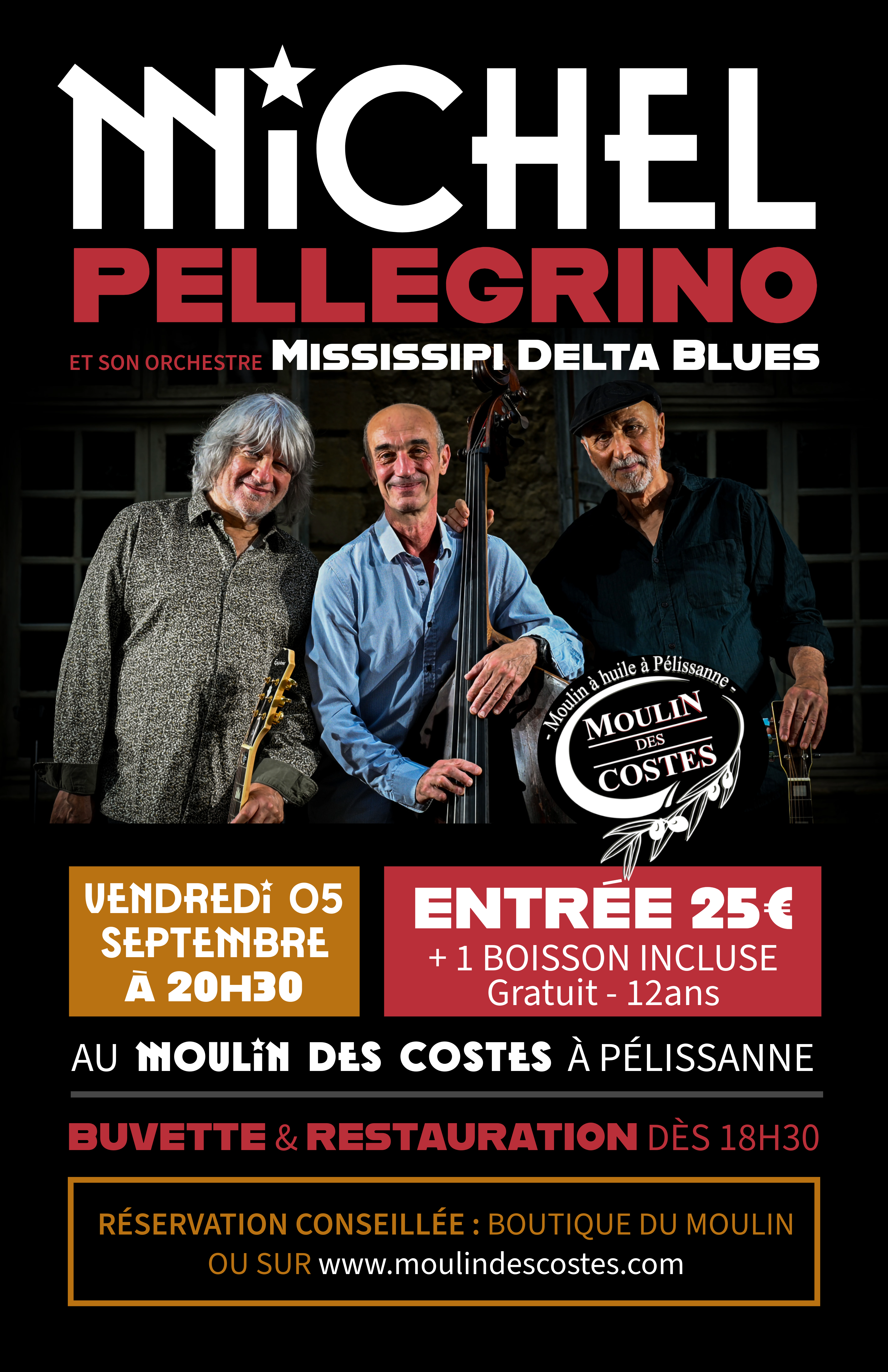 Michel Pellegrino en concert au Moulin des Costes - Plissanne