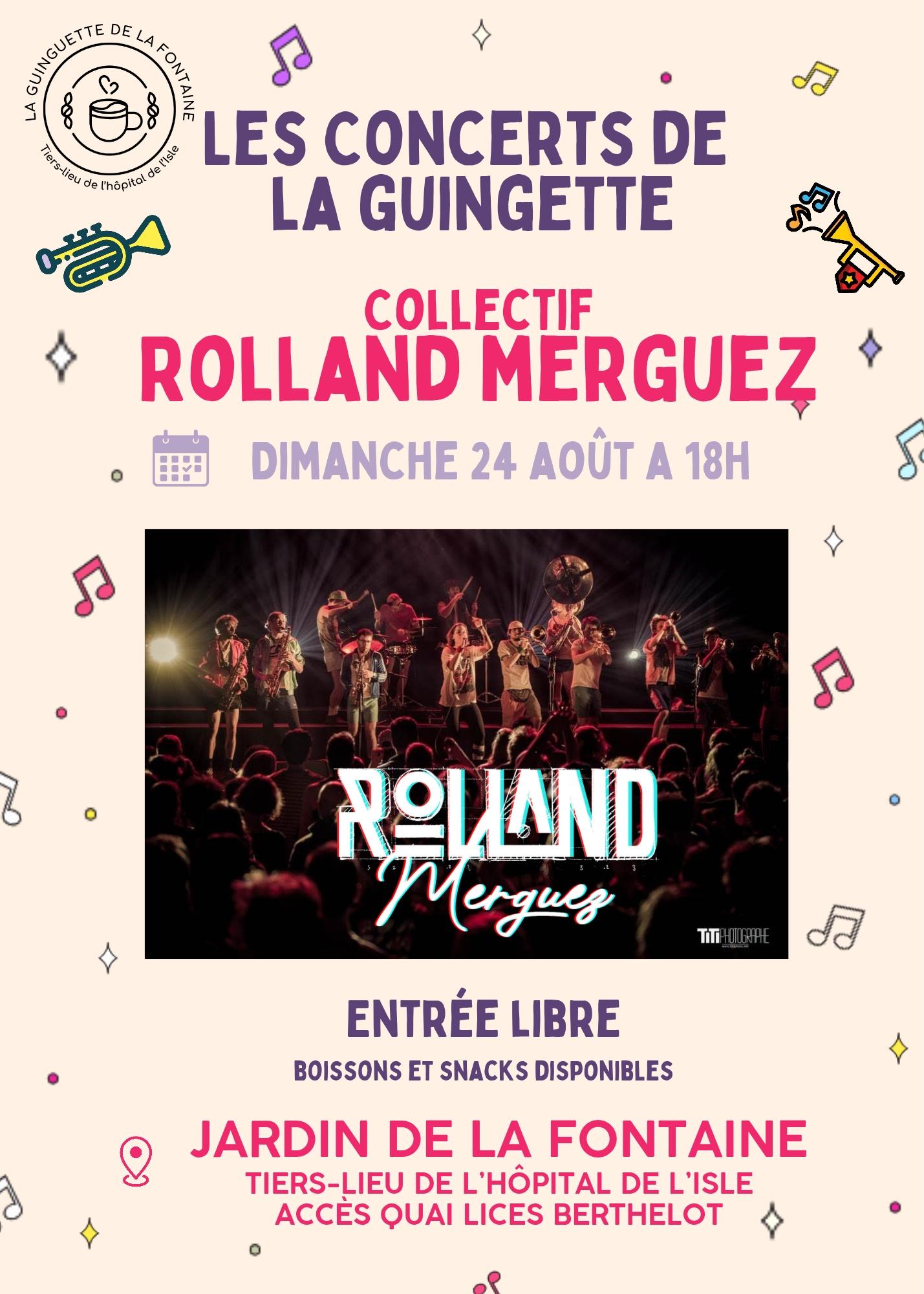 Concert  la Guinguette : la fanfare cosmique Rolland Merguez