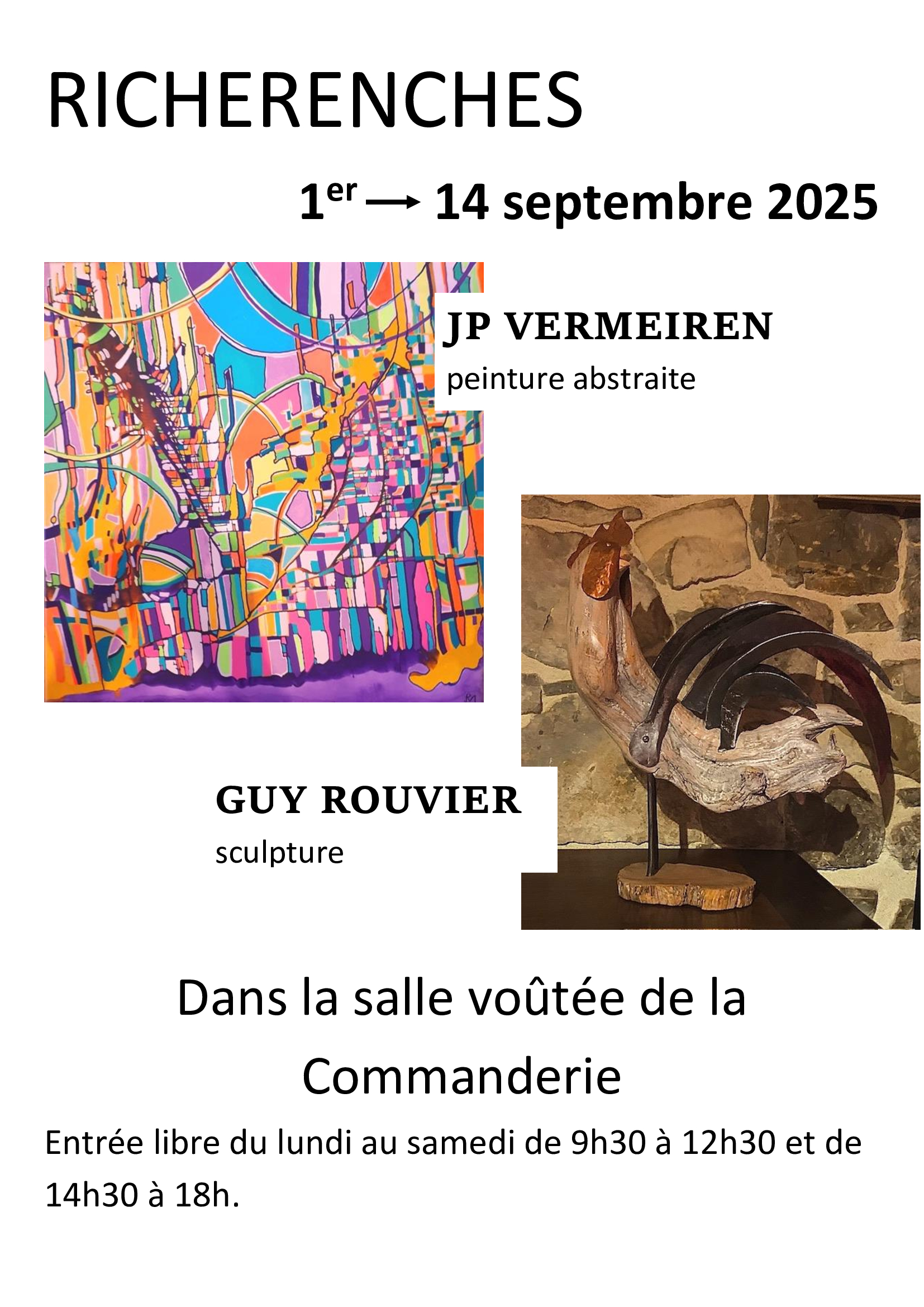 Exposition de peintures et de scultures