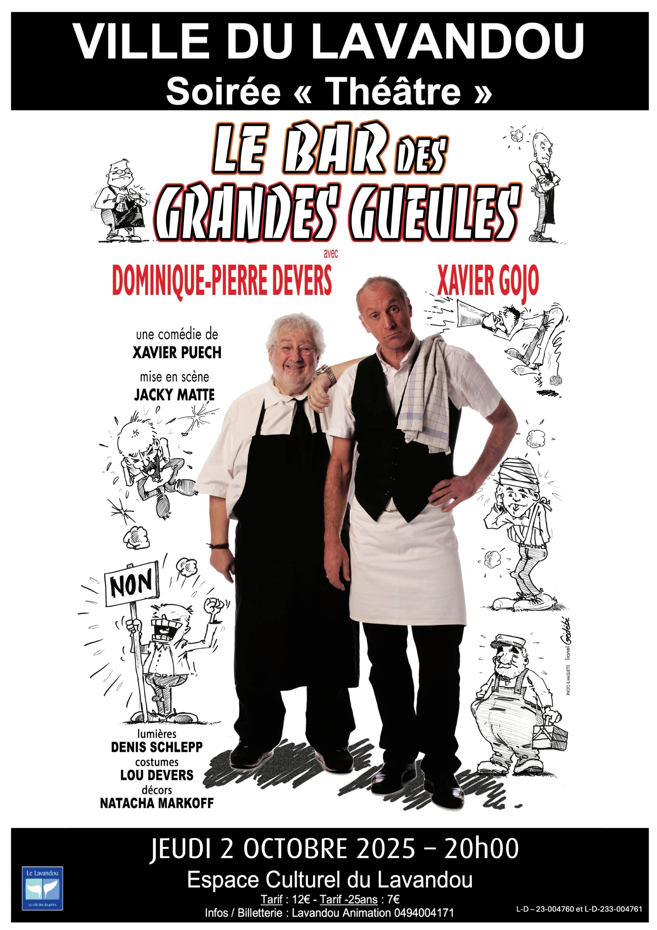 Soire thtre - Le bar des grandes gueules